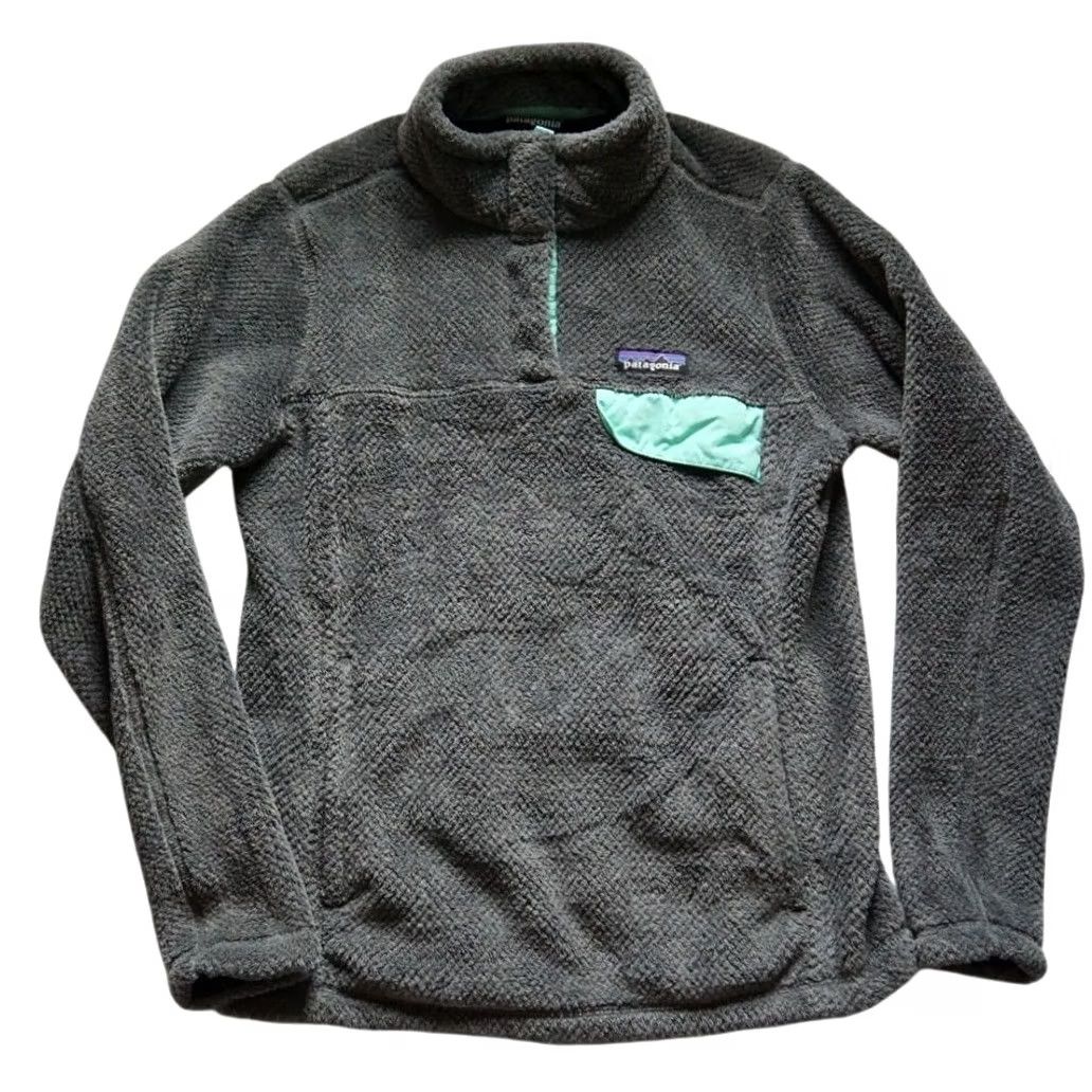 Patagonia Patagonia Re-Tool Snap-T Pullover Gray Teal Size S Womens Shirt Size S / US 4 / IT 40 - 2 Thumbnail