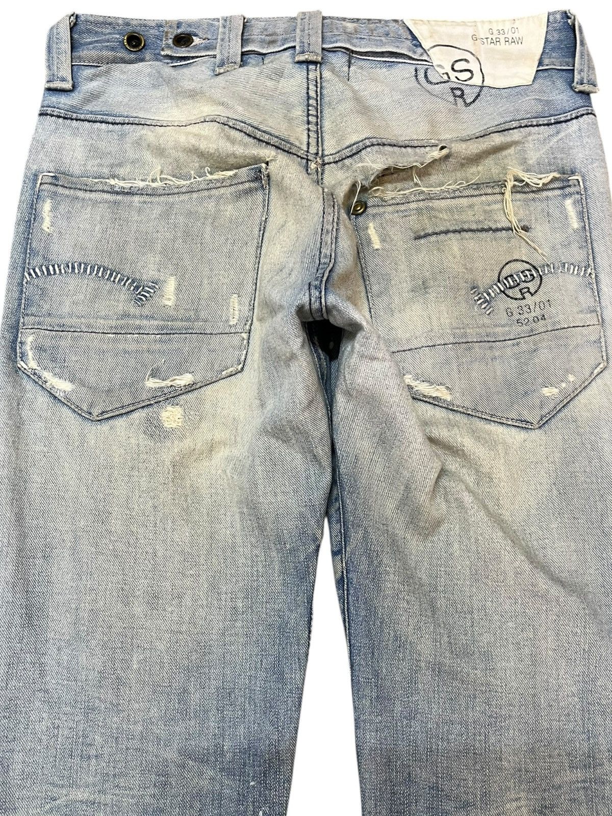G-Star Vintage G-Star Raw Distressed Paint Splatter Denim Size US 32 / EU 48 - 6 Thumbnail
