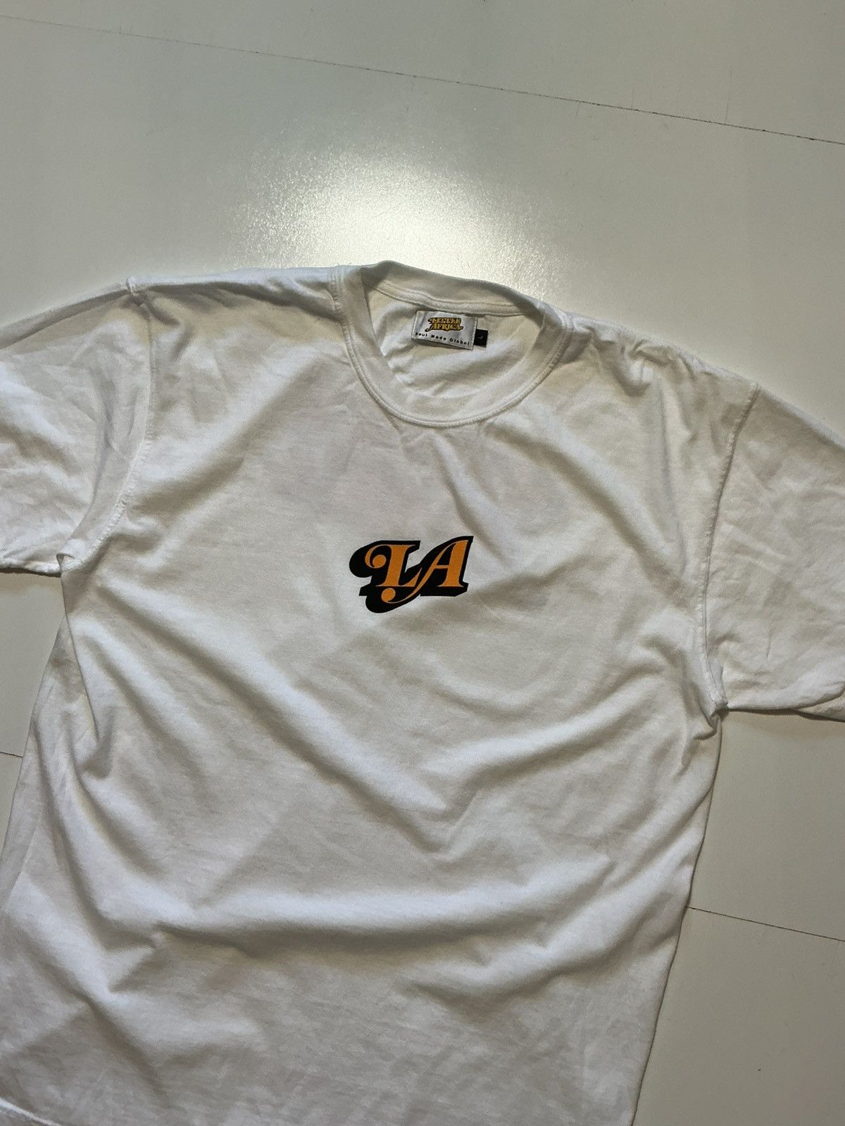 LITTLE AFRICA Little Africa Soul Made Global LA Graphic White S/S T-Shirt Size US L / EU 52-54 / 3 - 4 Thumbnail