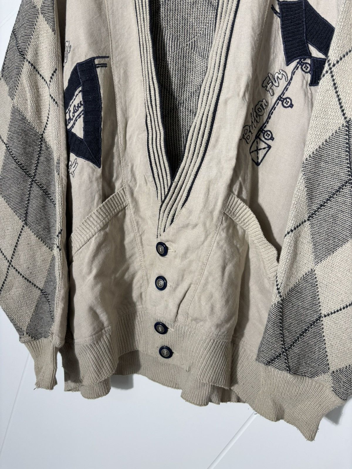 Carlo Colucci Vintage Carlo Colucci Cardigan Sweater 90’s Oversized Size US XL / EU 56 / 4 - 2 Thumbnail