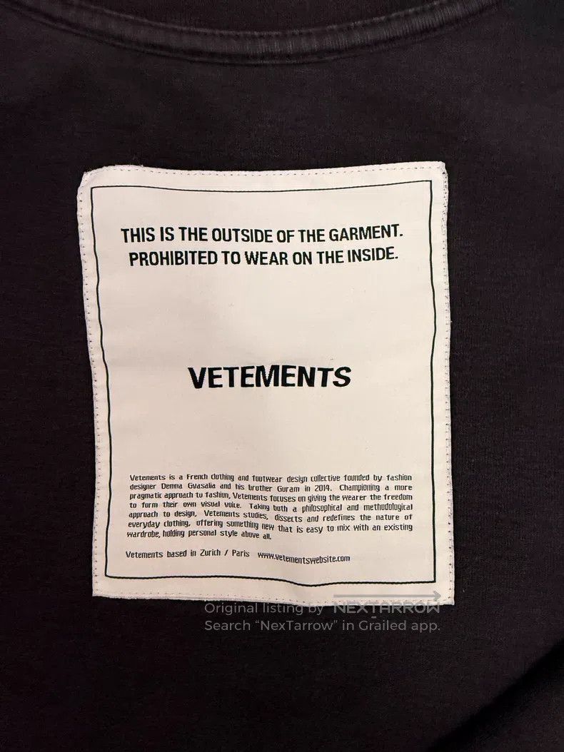 Vetements VETEMENTS Sweatshirt Size US M / EU 48-50 / 2 - 3 Thumbnail
