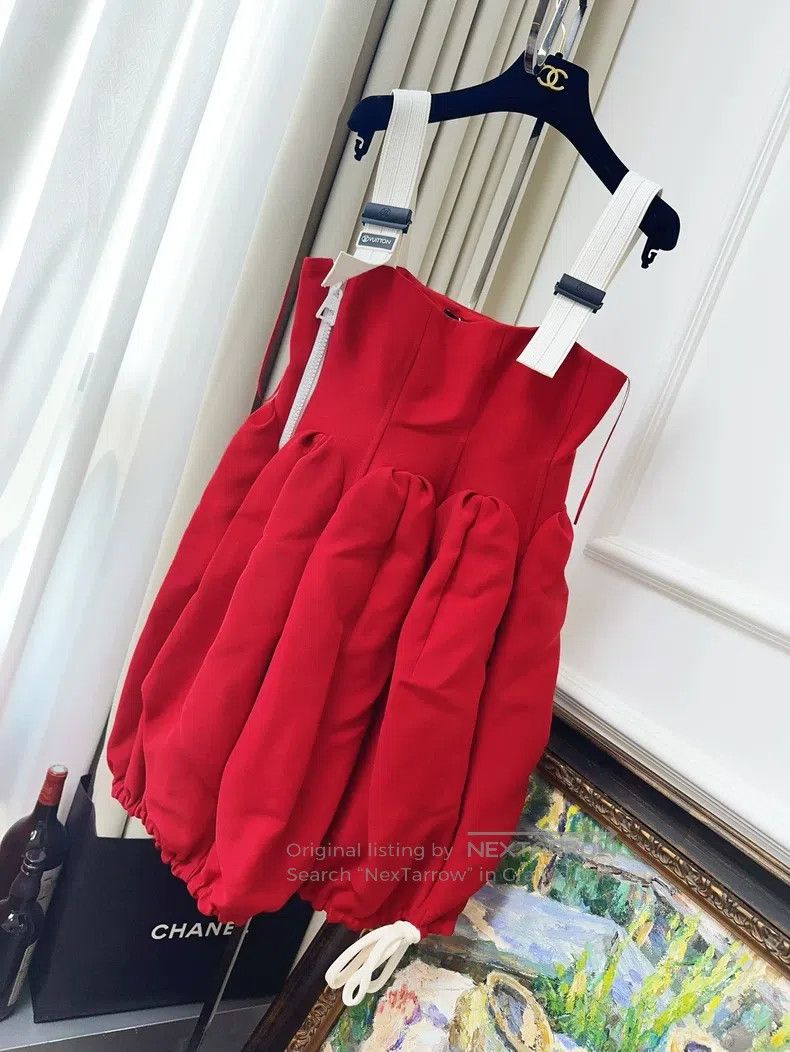 Louis Vuitton Louis Vuitton Redbook Retro Halter Skirt Puffy Skirt Size 35" - 1 Thumbnail