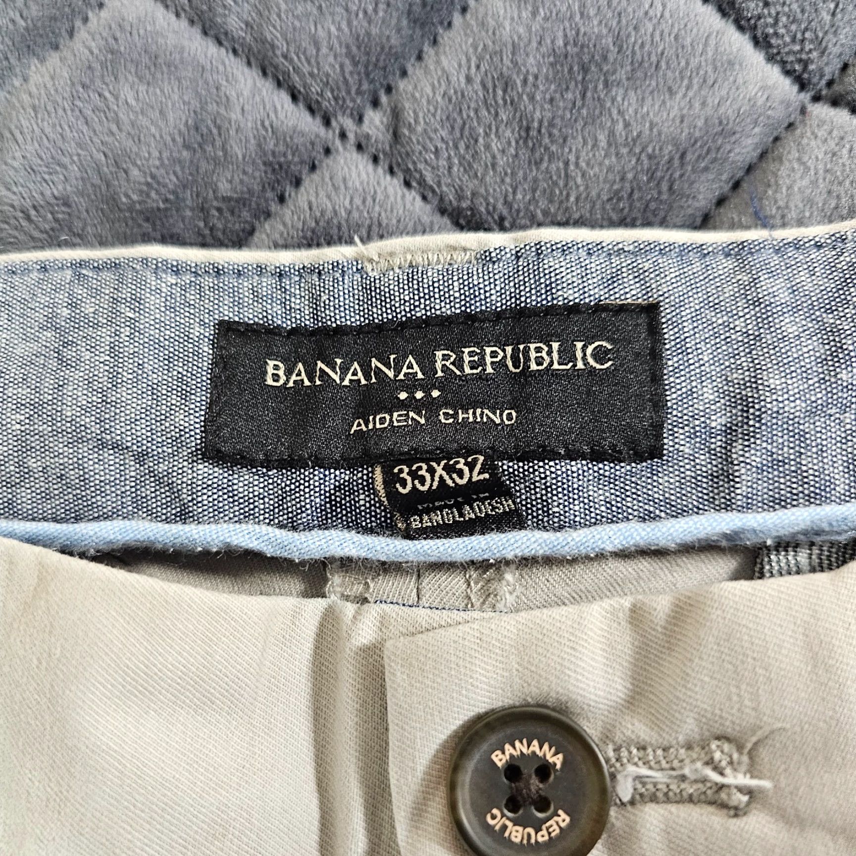 Banana Republic Banana Republic Men Pants 33x32 Beige Aiden Chino Straight Mid Rise Slash Pocket Size US 33 - 3 Thumbnail