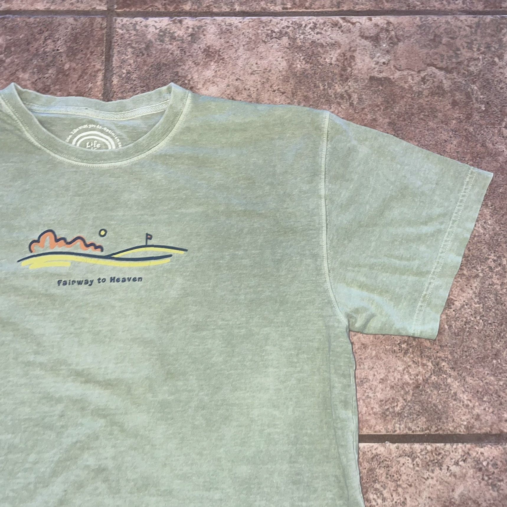 Life is Good Life is Good Men's T-Shirt Regular Size M Green Graphic Tee 2020s Size US M / EU 48-50 / 2 - 2 Thumbnail