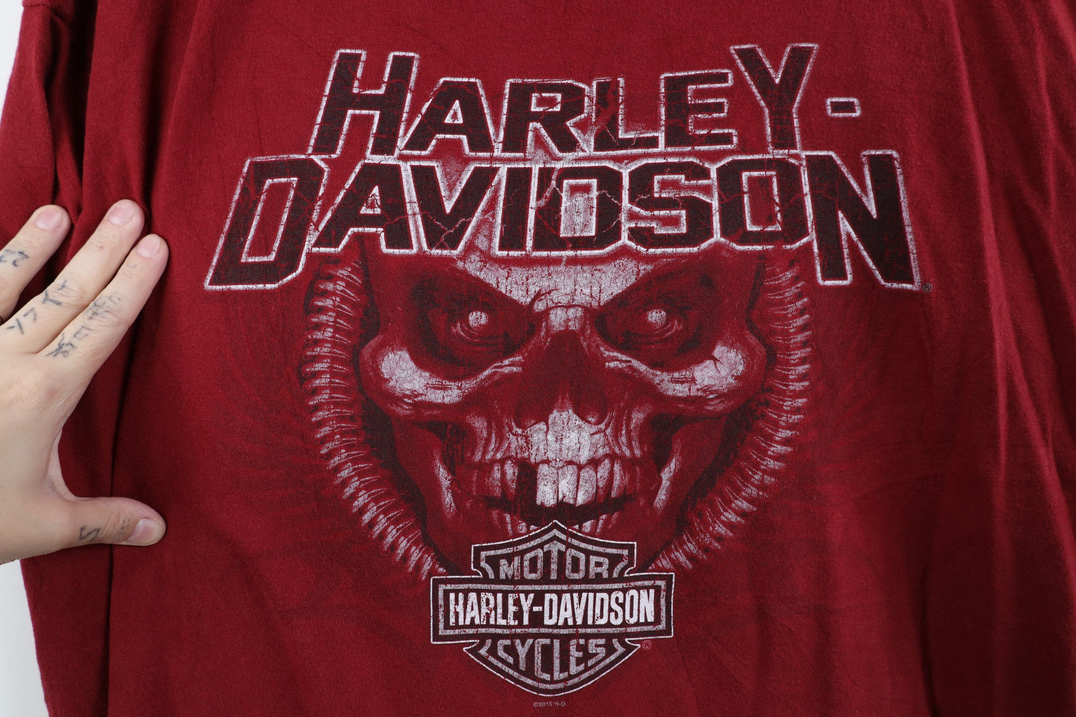 Harley Davidson Vintage Y2K Harley Davidson Tribal Short Sleeve T-Shirt Red Size US XXL / EU 58 / 5 - 4 Thumbnail