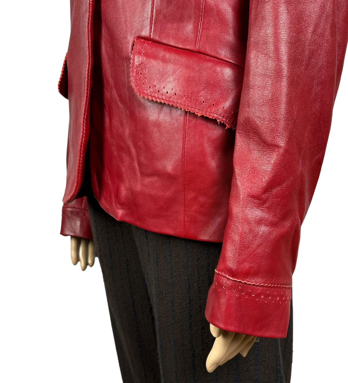 Other Proudfood Real Leather Blazer Jacket Perforated Trim size S Size S / US 4 / IT 40 - 7 Thumbnail