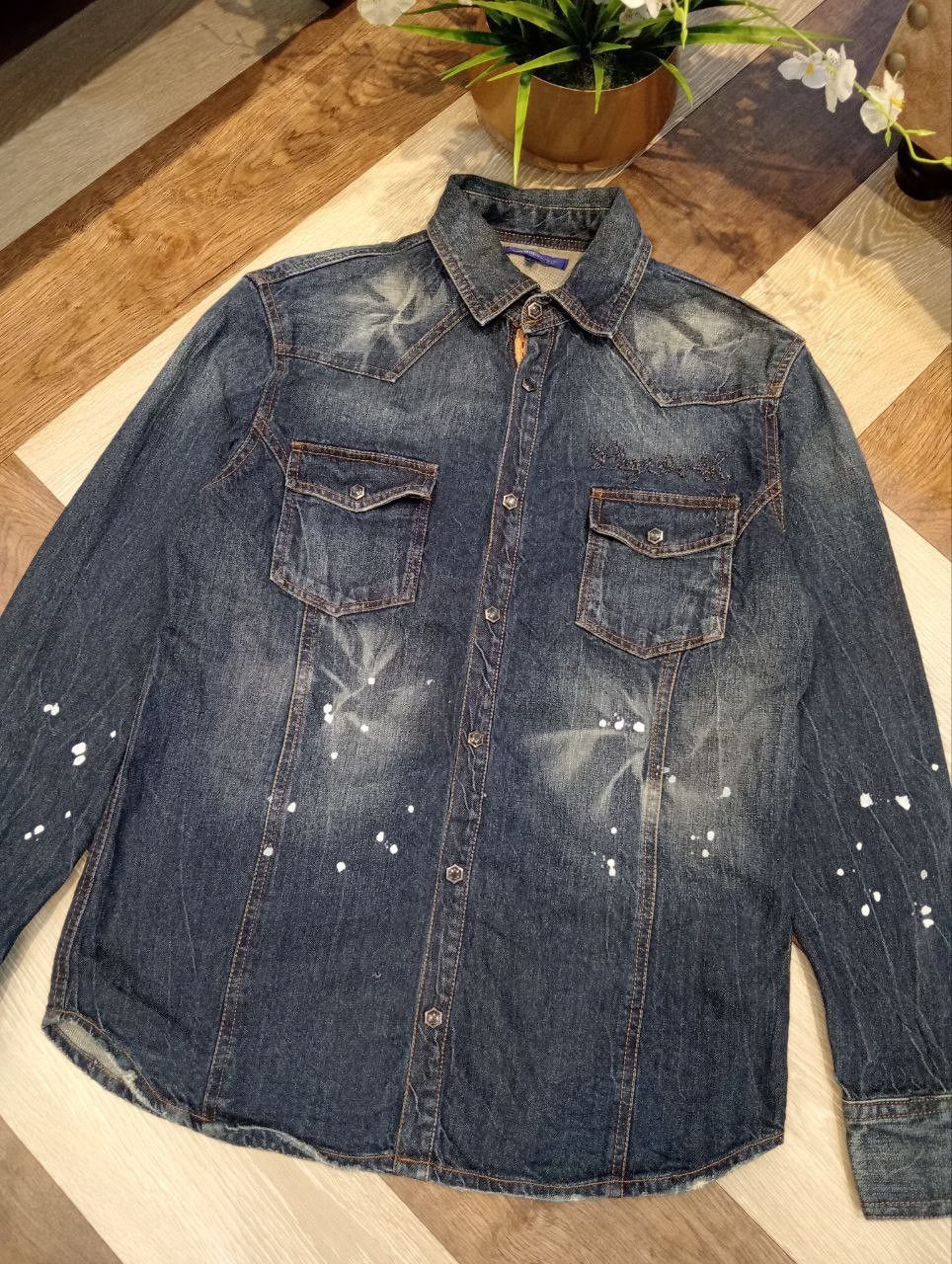 semanticdesign SEMANTIC DESIGN JAPAN PAINTER DENIM SHIRT - SIZE L Size US L / EU 52-54 / 3 - 4 Thumbnail