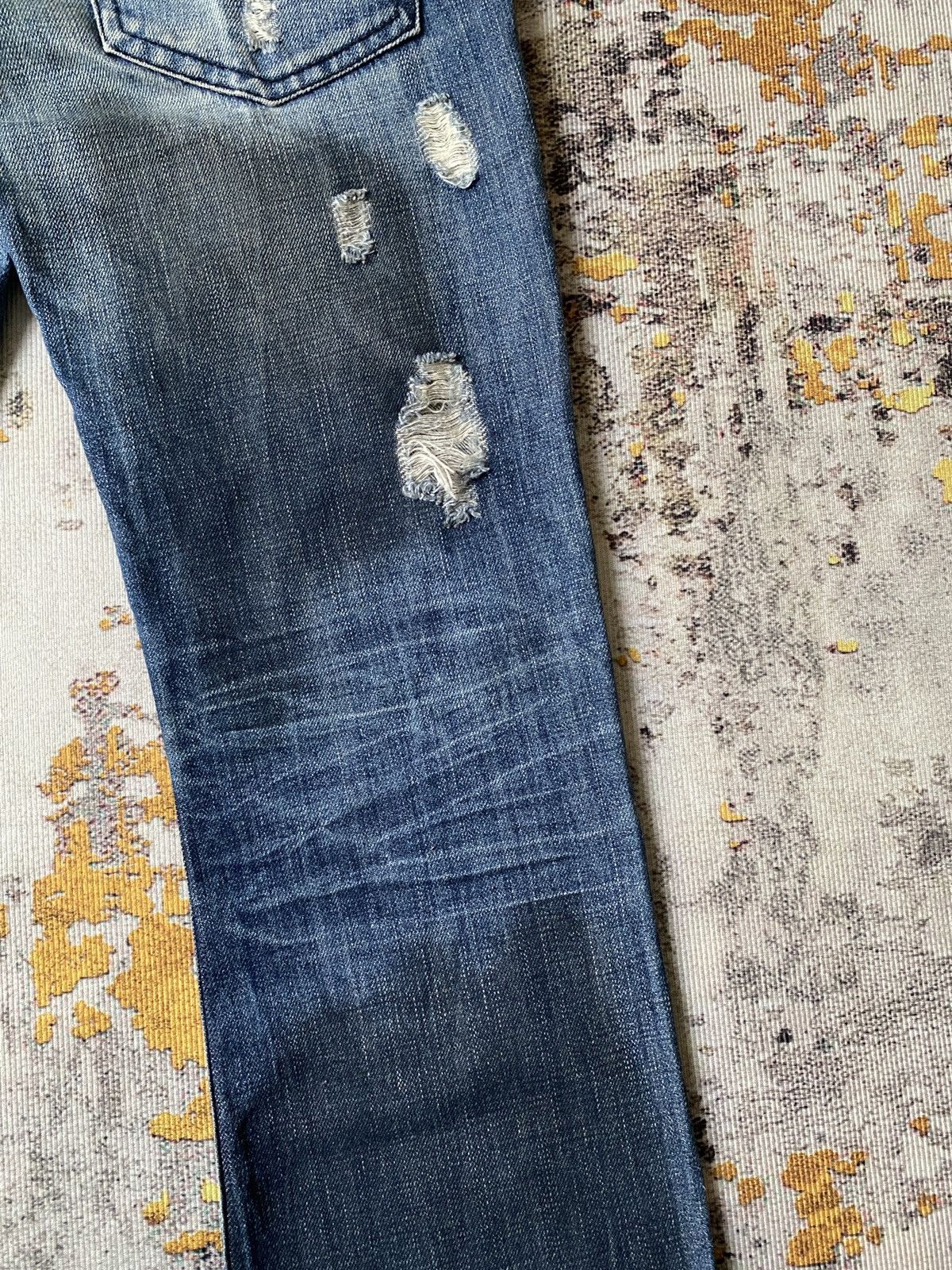 Tornado Mart Midas Waxed Claw Mark Distressed Flare Design Denim Size US 30 / EU 46 - 17 Thumbnail