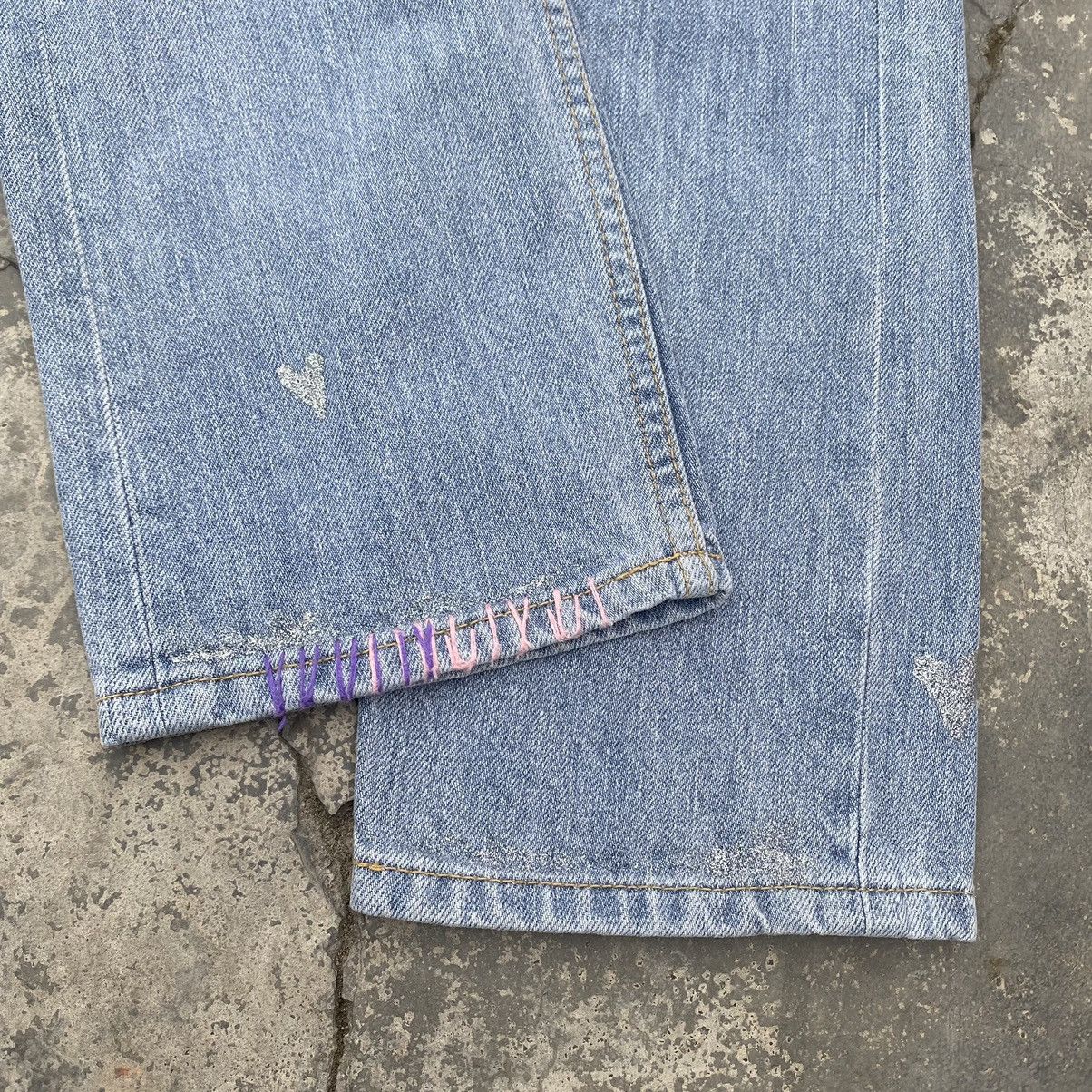 Issey Miyake TSUMORI CHISATO Heart Patch Jeans Size 28" / US 6 / IT 42 - 9 Thumbnail