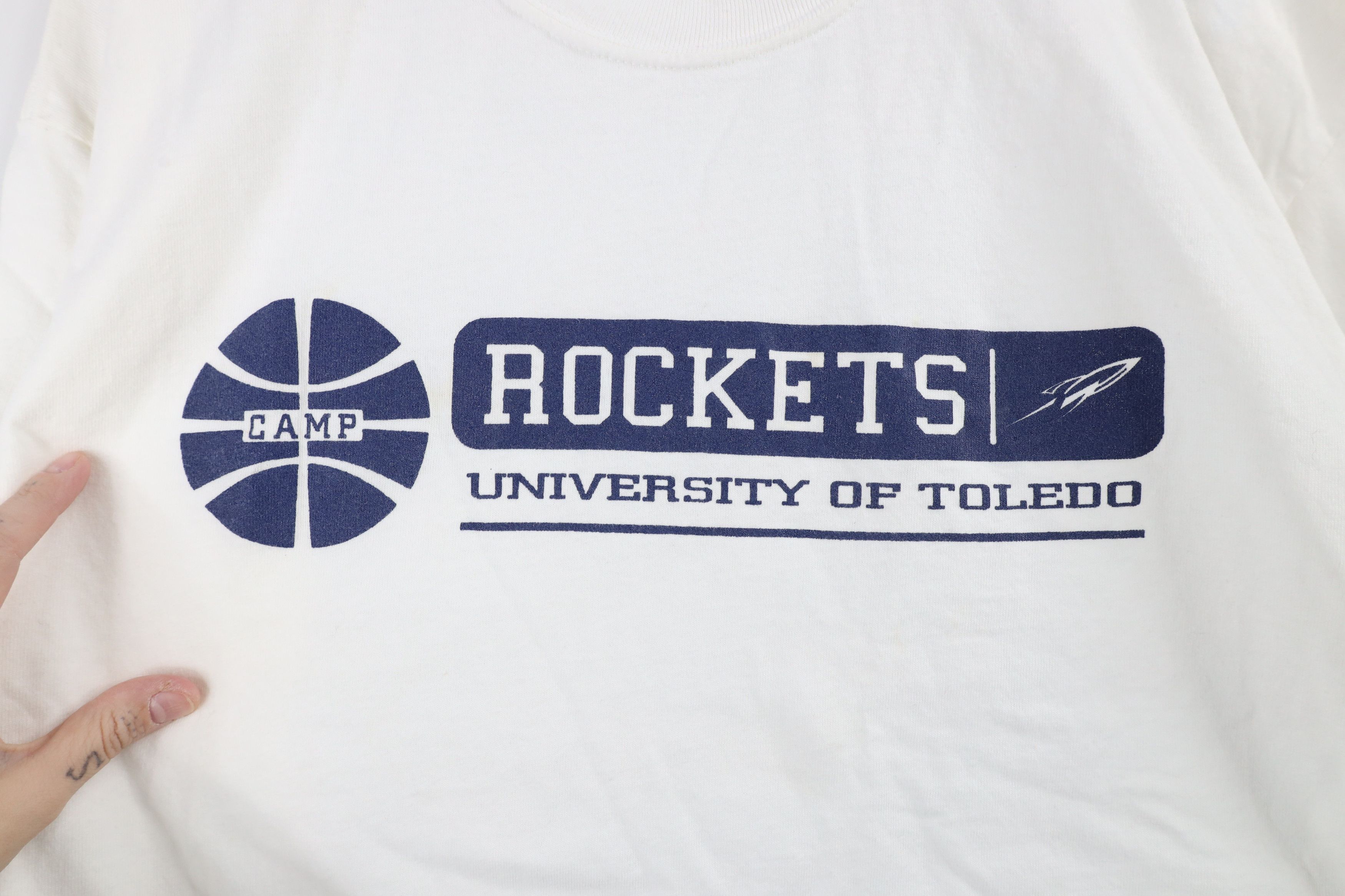 Russell Athletic × Vintage Vintage 90s Russell Athletic University of Toledo T-Shirt Size US XL / EU 56 / 4 - 4 Thumbnail