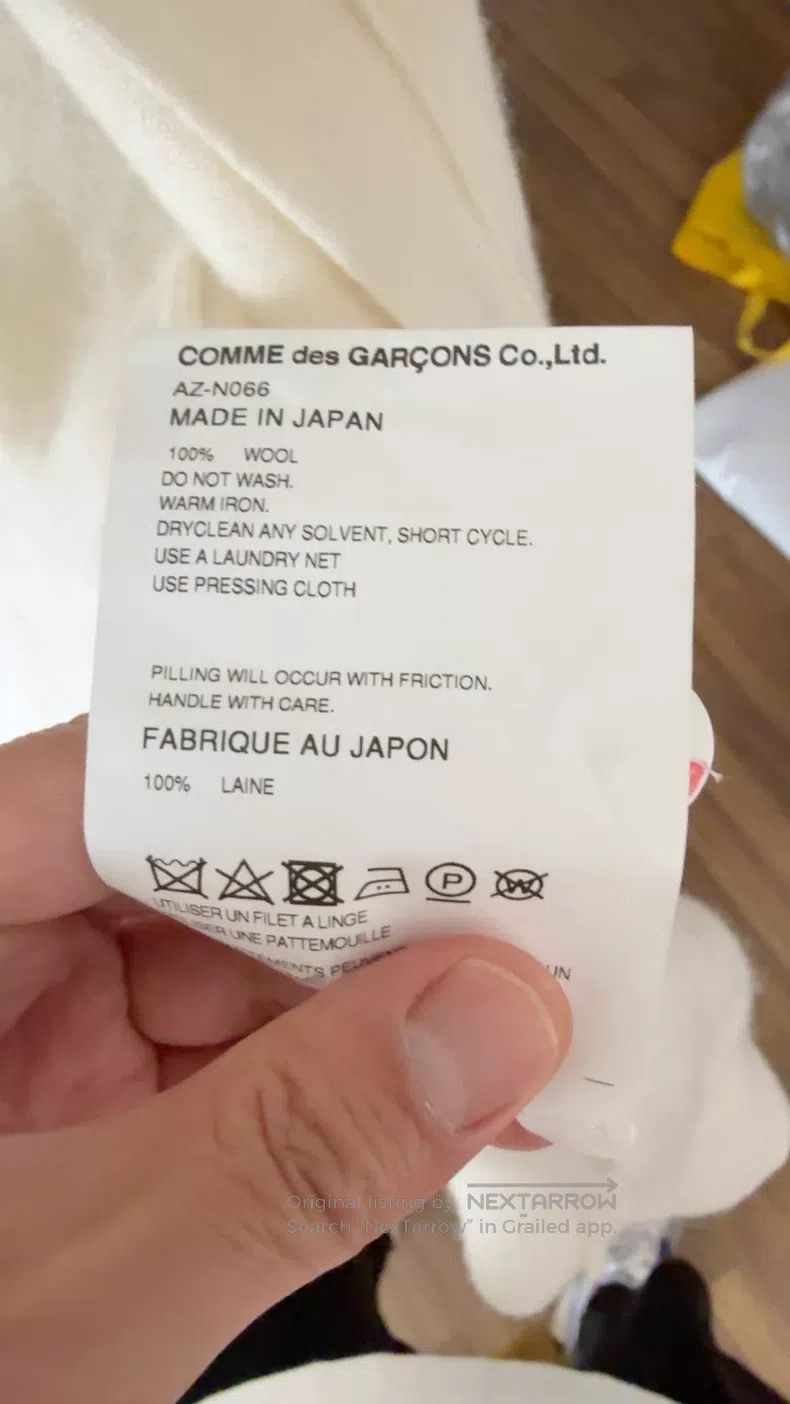 Comme des Garcons Comme Des Garcons White Heart V-neck Wool Cardigan Size S / US 4 / IT 40 - 7 Thumbnail
