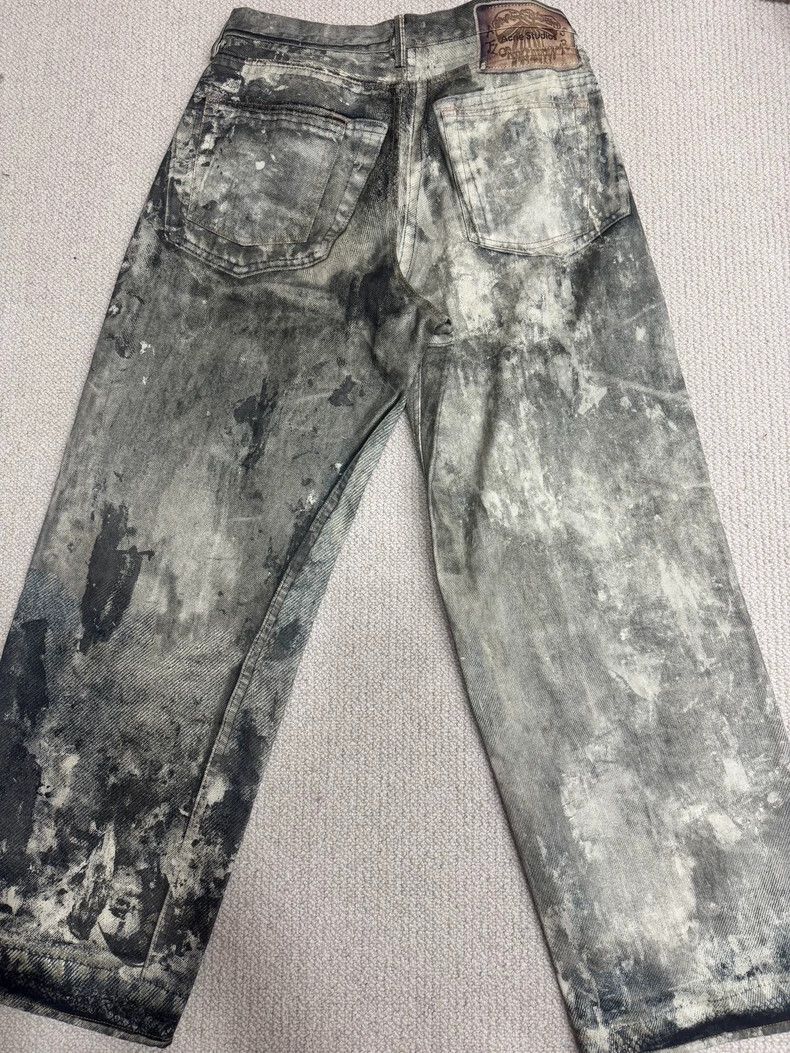 Acne Studios Acne Studios Print ink-splashed distressed jeans Size US 34 / EU 50 - 2 Thumbnail