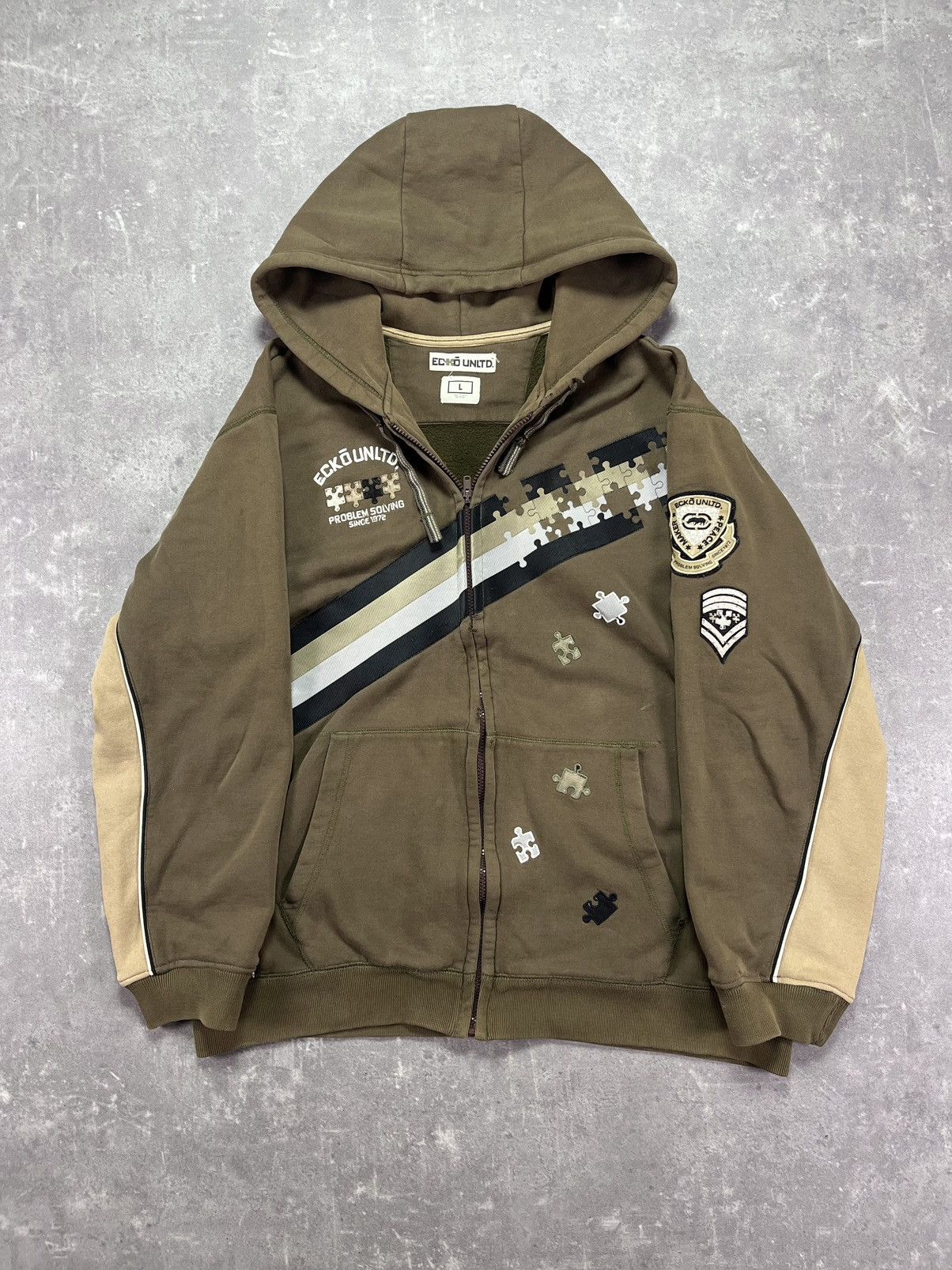 Ecko Unltd. Ecko Unltd. Puzzle Logo Baggy Zip Hoodie L XL Rare Size US L / EU 52-54 / 3 - 1 Thumbnail