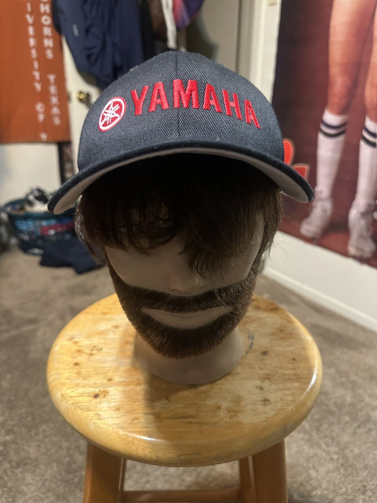 Yamaha Vintage Yamaha motorcycle “triple black” fitted hat 00s Size ONE SIZE - 1 Thumbnail