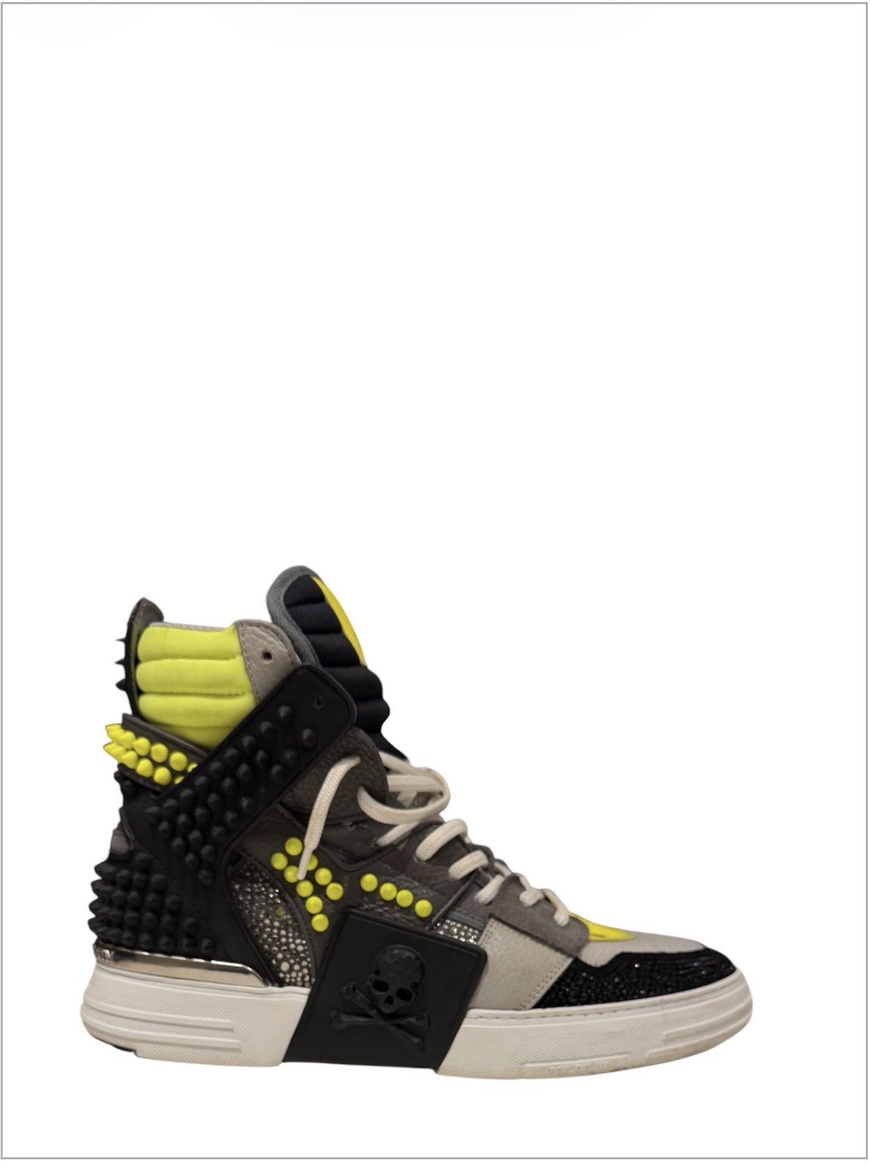 Philipp Plein Philipp Plein Phantom Kicks Studded Hi-Top Sneakers Size US 9 / EU 42 - 3 Thumbnail