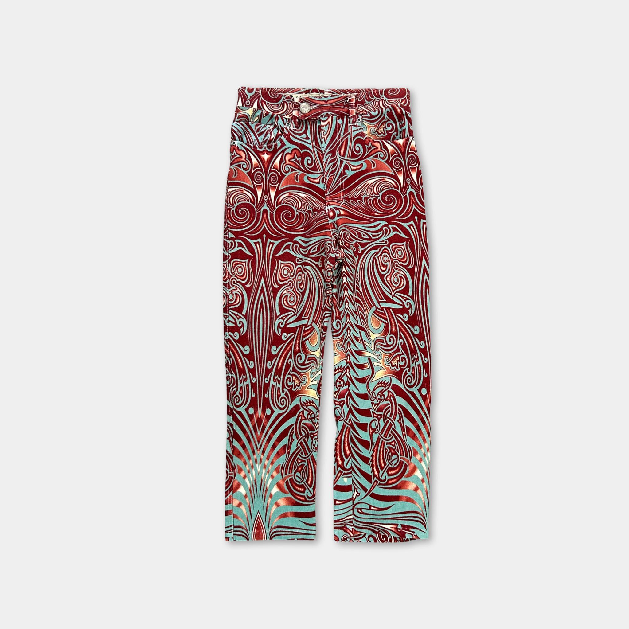 Jean Paul Gaultier Jean Paul Gaultier 2000's Tribal Pattern Pants Size 26" / US 2 / IT 38 - 1 Thumbnail
