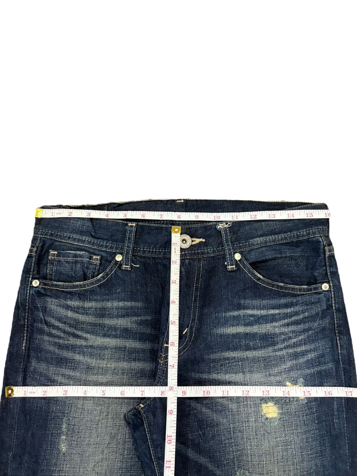 Levi's Vintage 90s Levis 535 Distress Loose Jeans Size 32" / US 10 / IT 46 - 6 Thumbnail