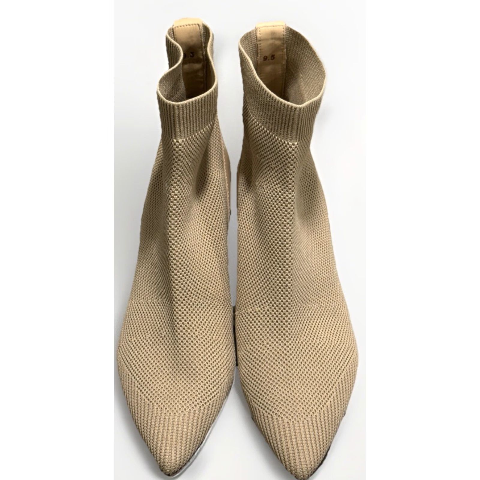 Everlane Everlane The Glove Boot Cream 9.5 Women's Stretch Rib Knit Ankle Bootie Size ONE SIZE - 2 Thumbnail