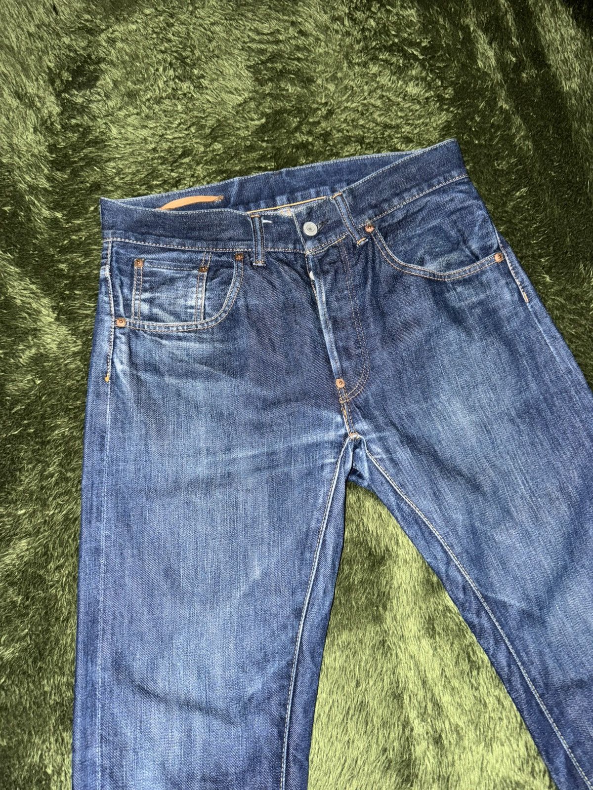 MasterPiece Masterpiece Made in Japan Button-Fly Selvedge Denim Pants Size US 27 - 5 Thumbnail