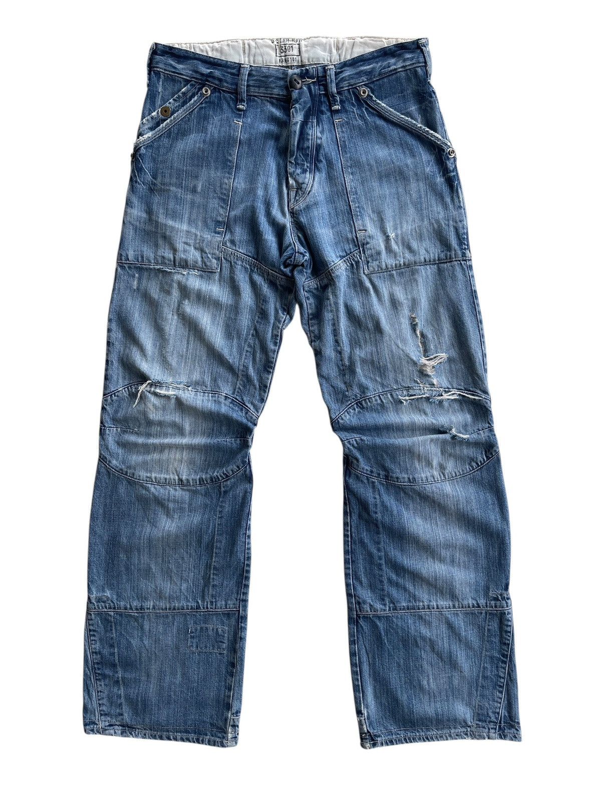 G-star Raw 3301 Destroyed Flared Denim