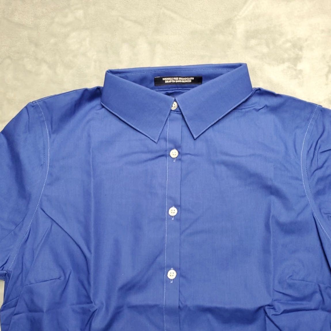 Lands' End VINTAGE Lands End Shirt Womens 10 Cobalt Blue Long Sleeve Wrinkle Free Broadcloth Button-Up Casual Workwear Mens Size L / US 10 / IT 46 - 3 Thumbnail