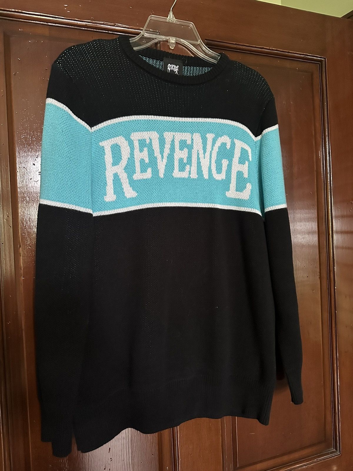 Revenge Revenge Color Block Sport Knit Black Sweater Size US M / EU 48-50 / 2 - 1 Thumbnail