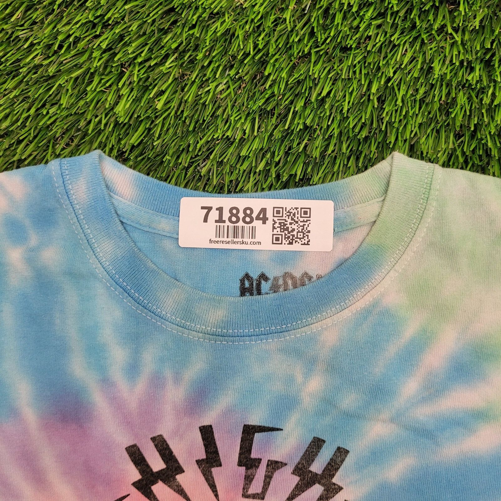 Other AC/DC High Voltage Pastel Tie-Dye Cropped T-Shirt Womens S/M Size M / US 6-8 / IT 42-44 - 2 Thumbnail