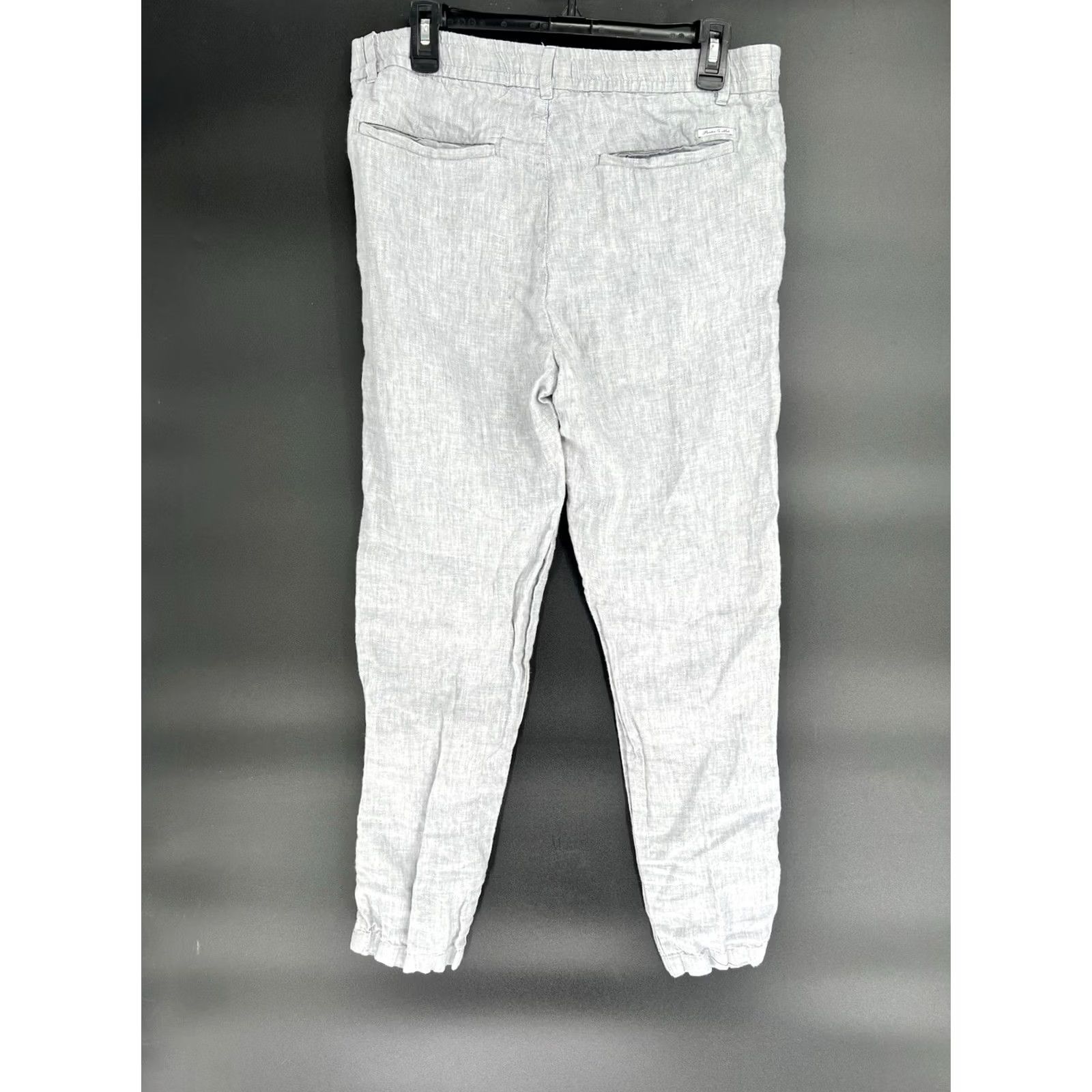 Rue Porter Porter and Ash 100% Linen Pants Drawstring Pockets Size 32 Light Blue Size US 32 / EU 48 - 5 Thumbnail