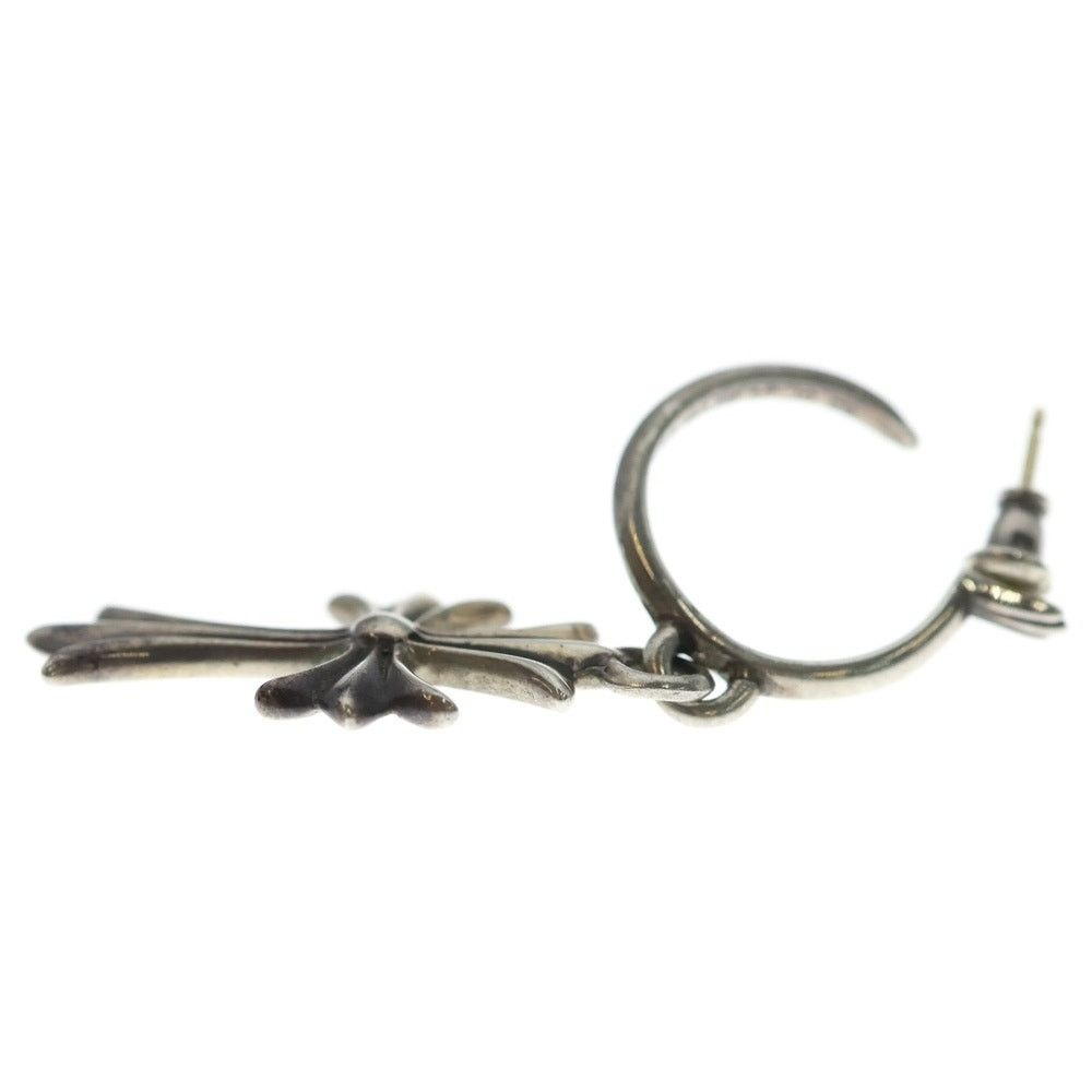 Chrome Hearts Chrome Hearts Tiny CH Cross Hoop Earring Silver Size ONE SIZE - 3 Thumbnail