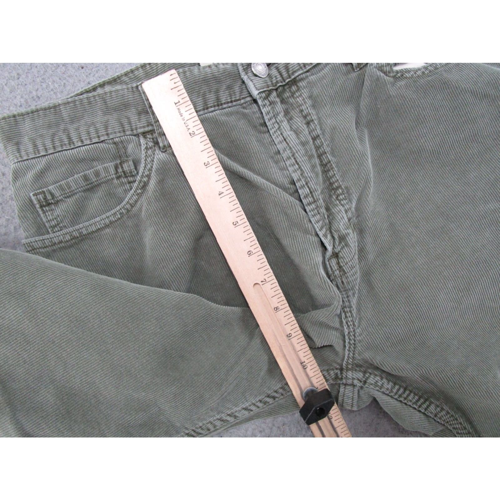 Gap VINTAGE Gap Relaxed Boot Fit Corduroy Pants Baggy 90s y2k Wide Leg Green 35x30 Size US 35 - 7 Thumbnail