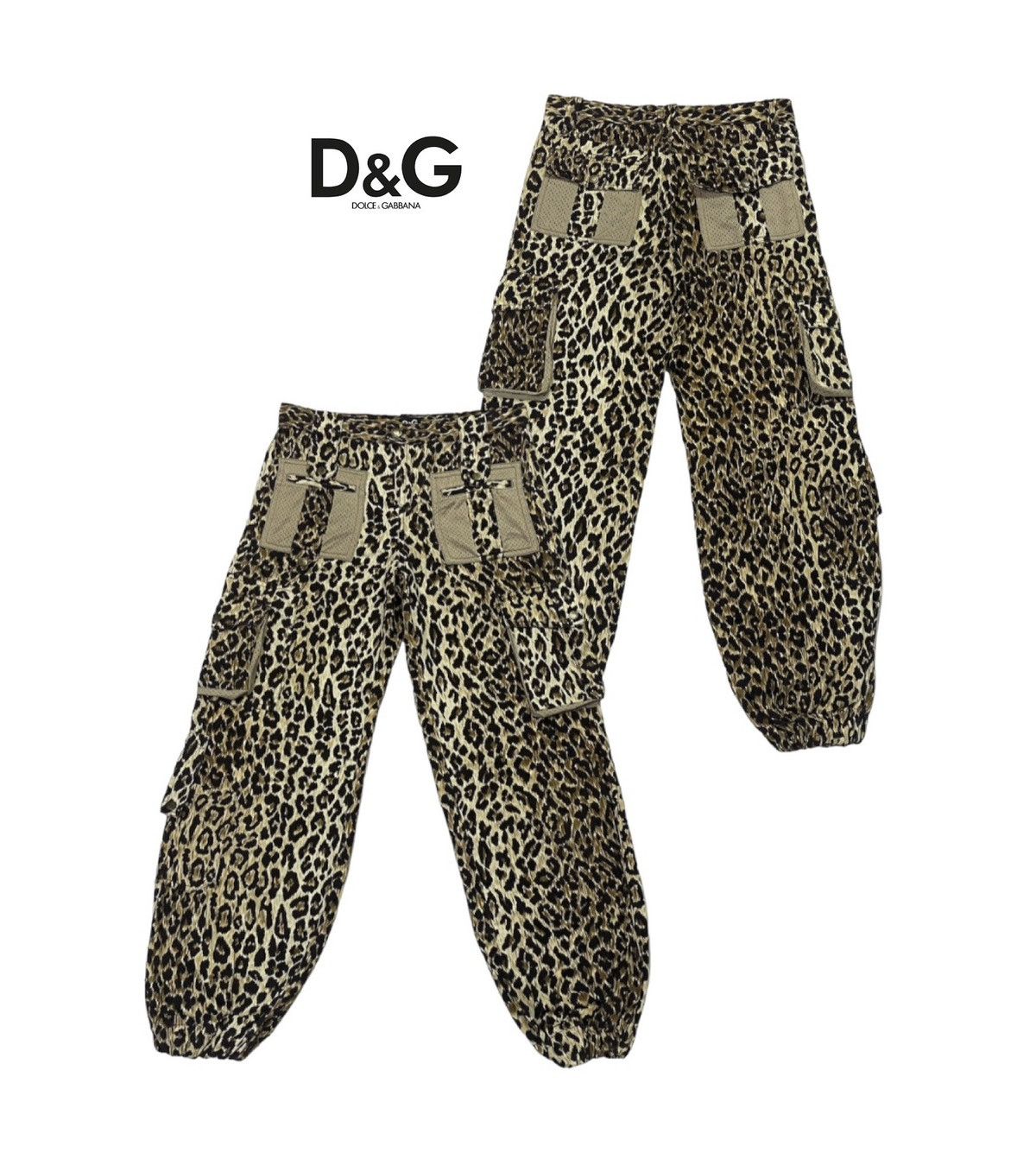Designer × Dolce & Gabbana Dolce & Gabbana Cargo-Style Joggers Pants With Leopard Pants Size US 30 / EU 46 - 1 Thumbnail