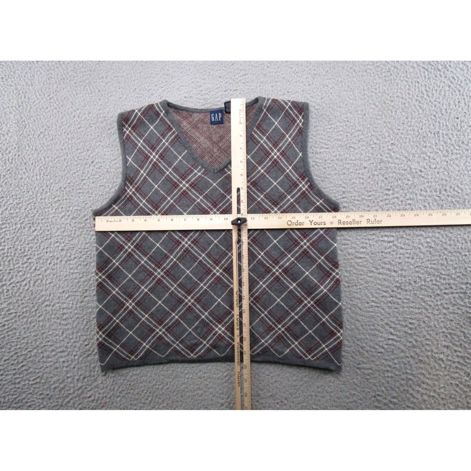 Gap VINTAGE Gap Women's Vest Cotton Plaid Sleeveless V Neck Size S Size S / US 4 / IT 40 - 3 Thumbnail