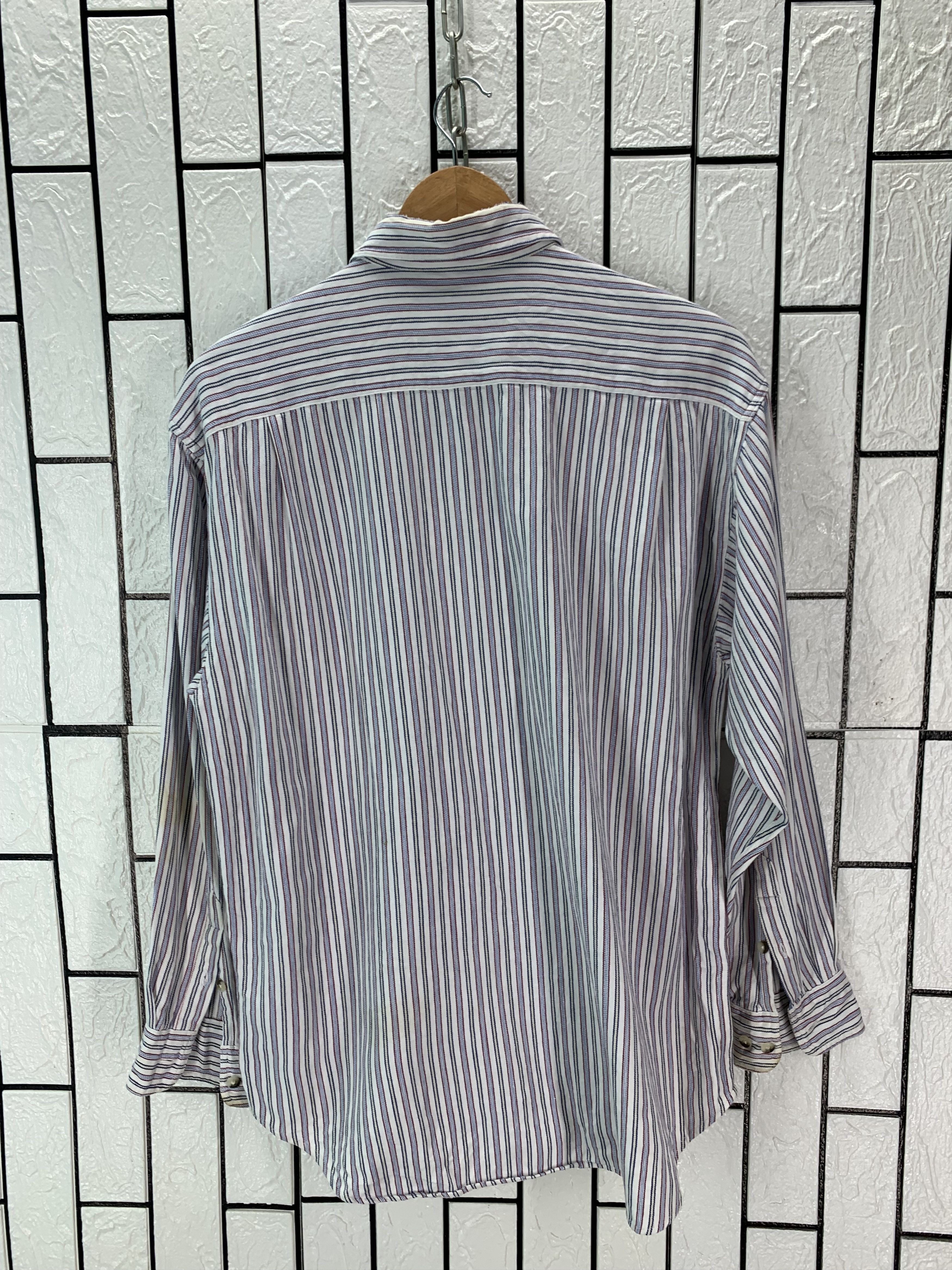 Vintage Vintage B.Garage Stripe Shirt Button Size US L / EU 52-54 / 3 - 7 Thumbnail