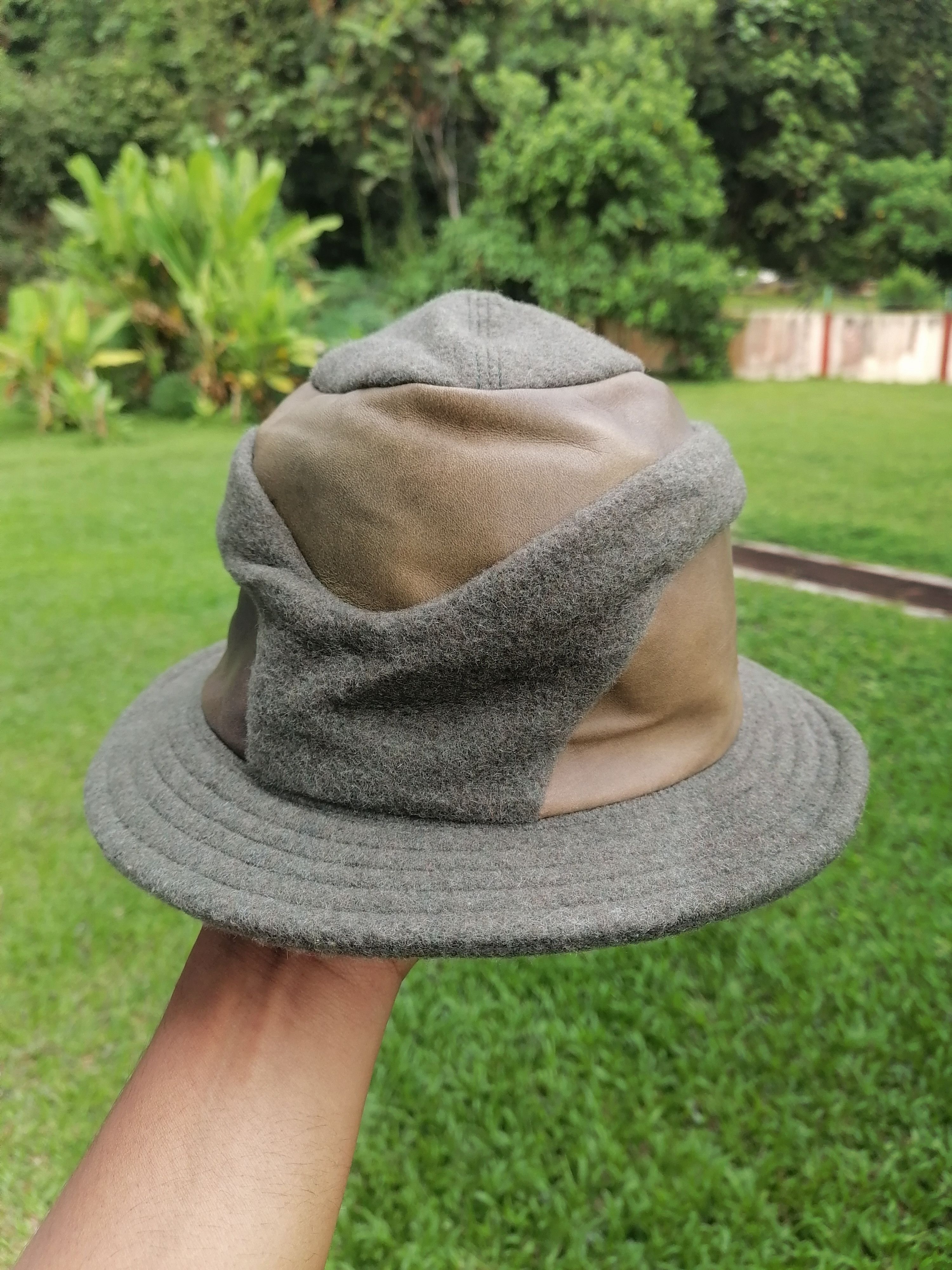 CA4LA × Designer × Japanese Brand Ca4la Wool Leather Hat Size ONE SIZE - 2 Thumbnail