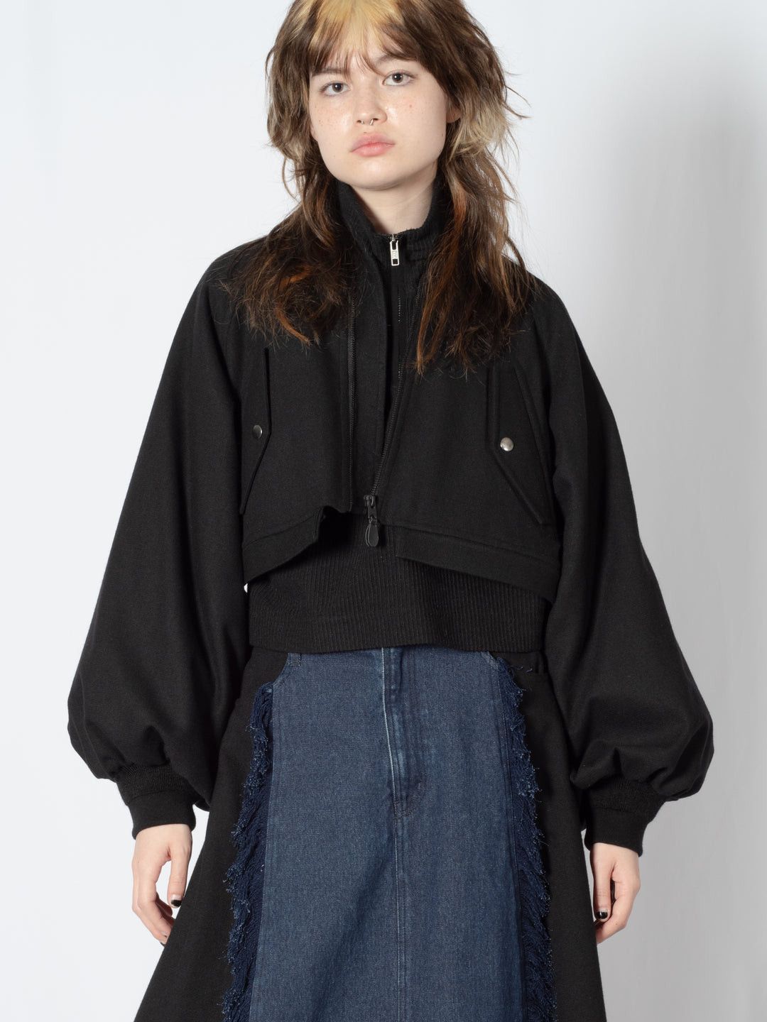 Japanese Brand Wizzard - Detachable Bomber Jacket (2in1) Size M / US 6-8 / IT 42-44 - 10 Thumbnail