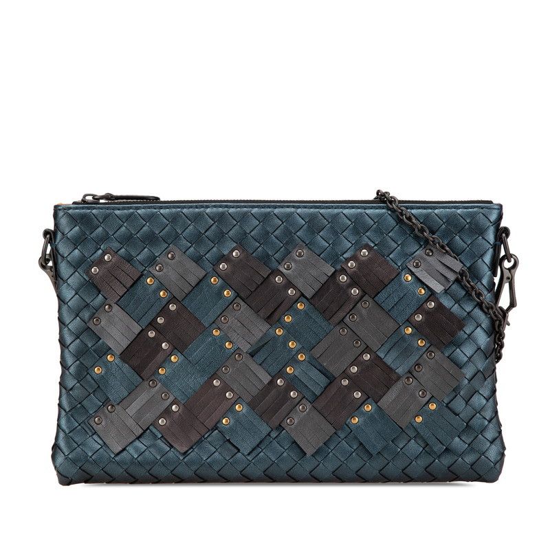 Bottega Veneta Bottega Veneta Intrecciato Studs Leather Shoulder Bag Leather Shoulder Bag DUTY FREE for USA