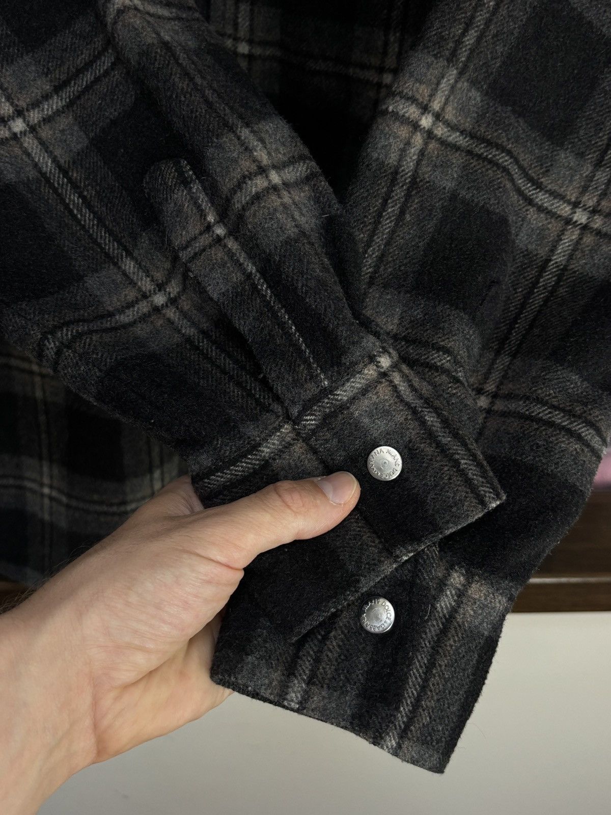 Dolce & Gabbana Dolce & Gabbana Checkered Wool Plaid Flannel Over Shirt Size US M / EU 48-50 / 2 - 6 Thumbnail