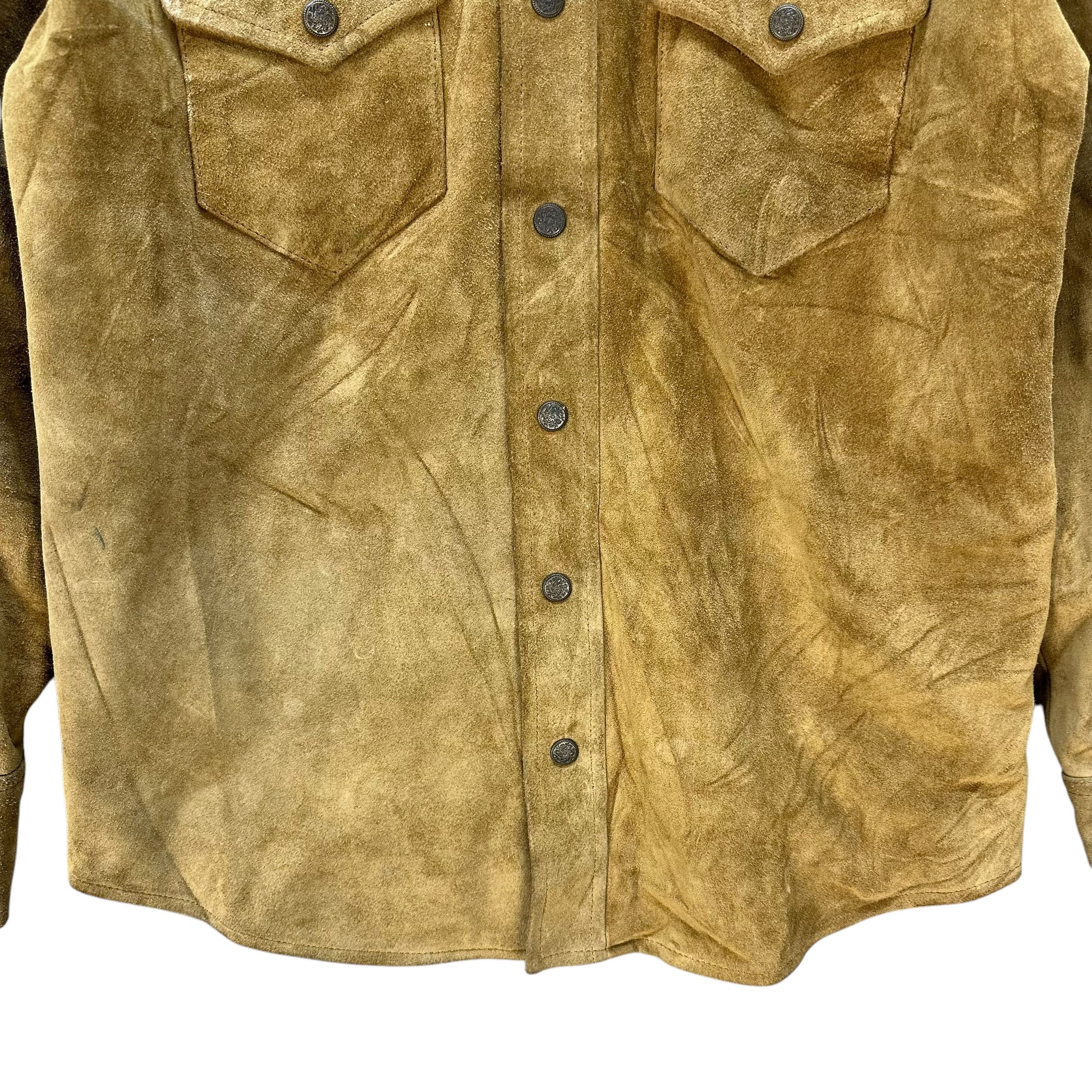 Japanese Brand DOG HOUSE Cowhide Leather Western Shirt Jacket #A78-1894 Size US M / EU 48-50 / 2 - 3 Thumbnail