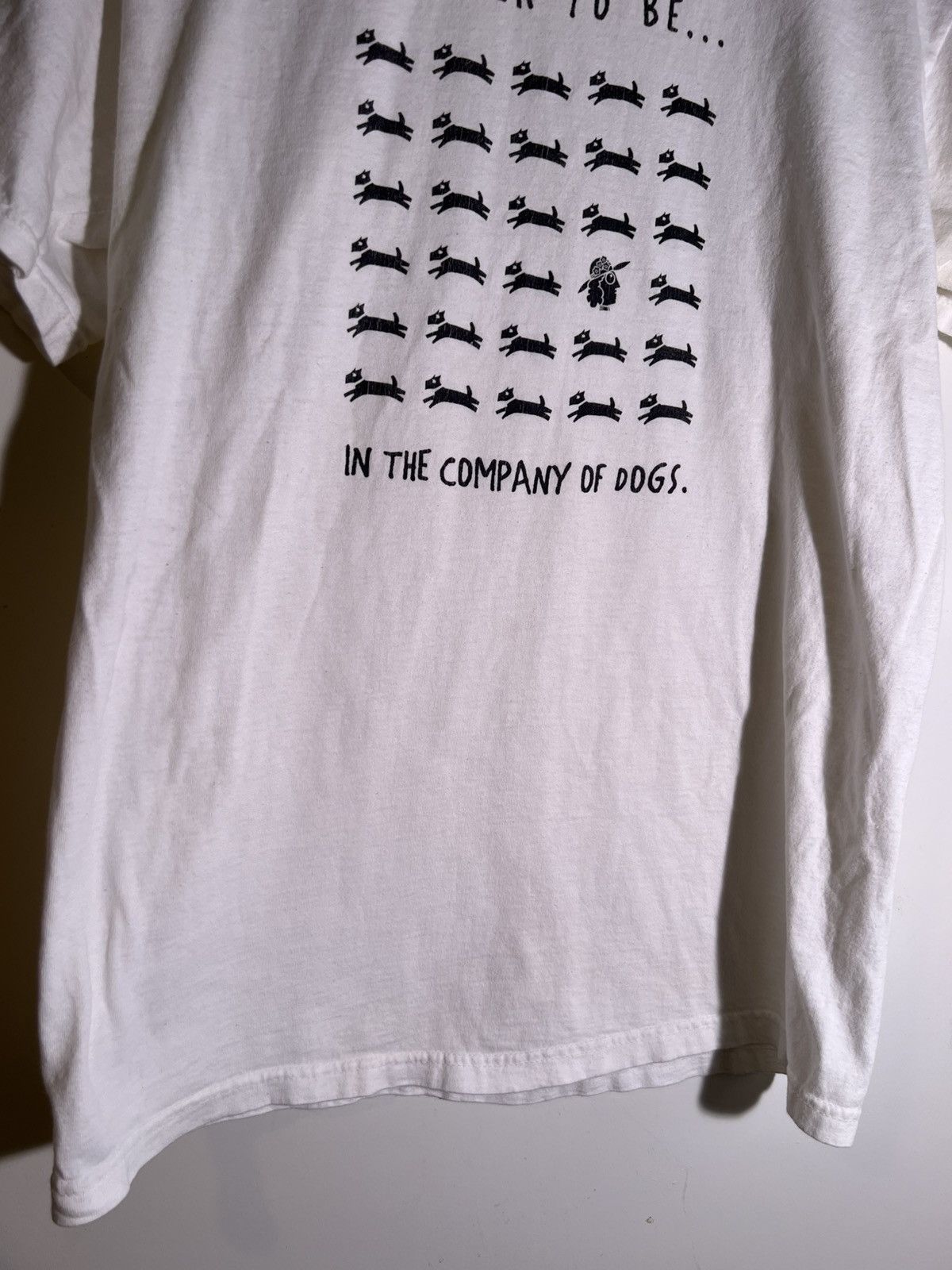 Vintage 90’s 2000’s Y2K VTG Vintage I Prefer The Company of Dogs Tee Size US L / EU 52-54 / 3 - 4 Thumbnail