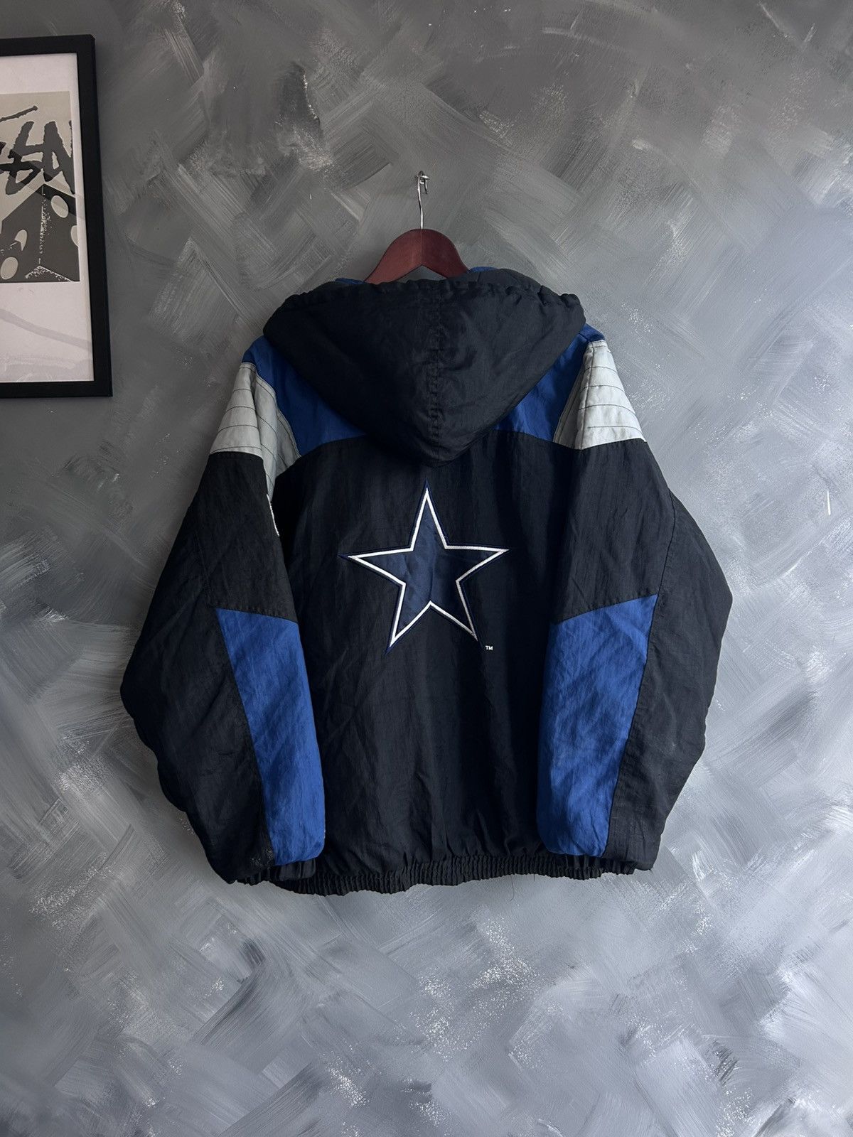 Starter Vintage 90s Cowboys Starter Pro Line Anorak Jacket Size US XL / EU 56 / 4 - 2 Thumbnail