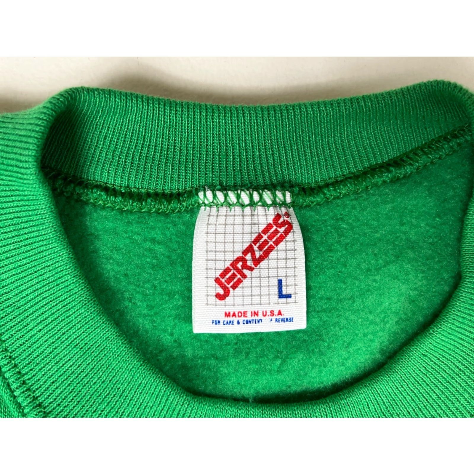 Jerzees NOS Vintage Jerzees Crewneck Sweatshirt Unisex Adults L Green 90s Made in USA Cotton-Blend Fleece Pullover Crew Neck Sweatshirt Size US L / EU 52-54 / 3 - 4 Thumbnail