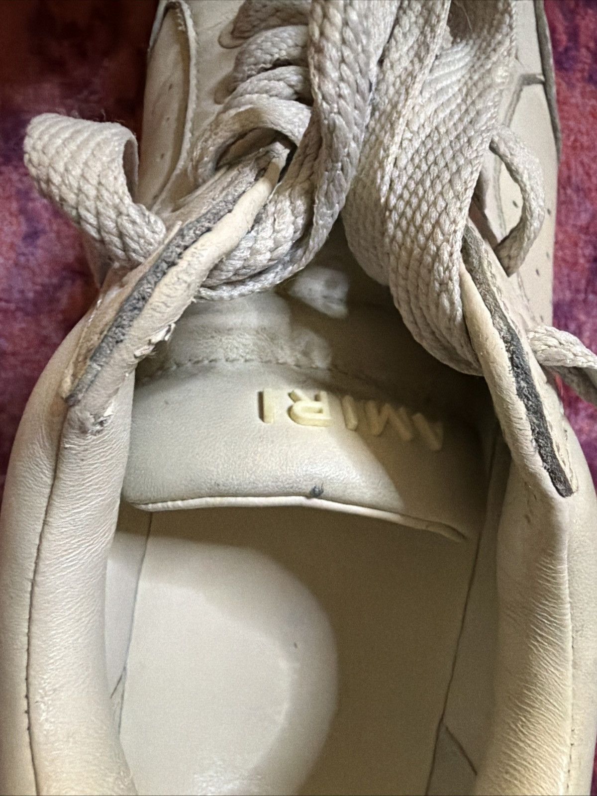 Amiri Amiri Stadium Low Alabaster Size 41 Mens Used Size US 9 / EU 42 - 3 Thumbnail