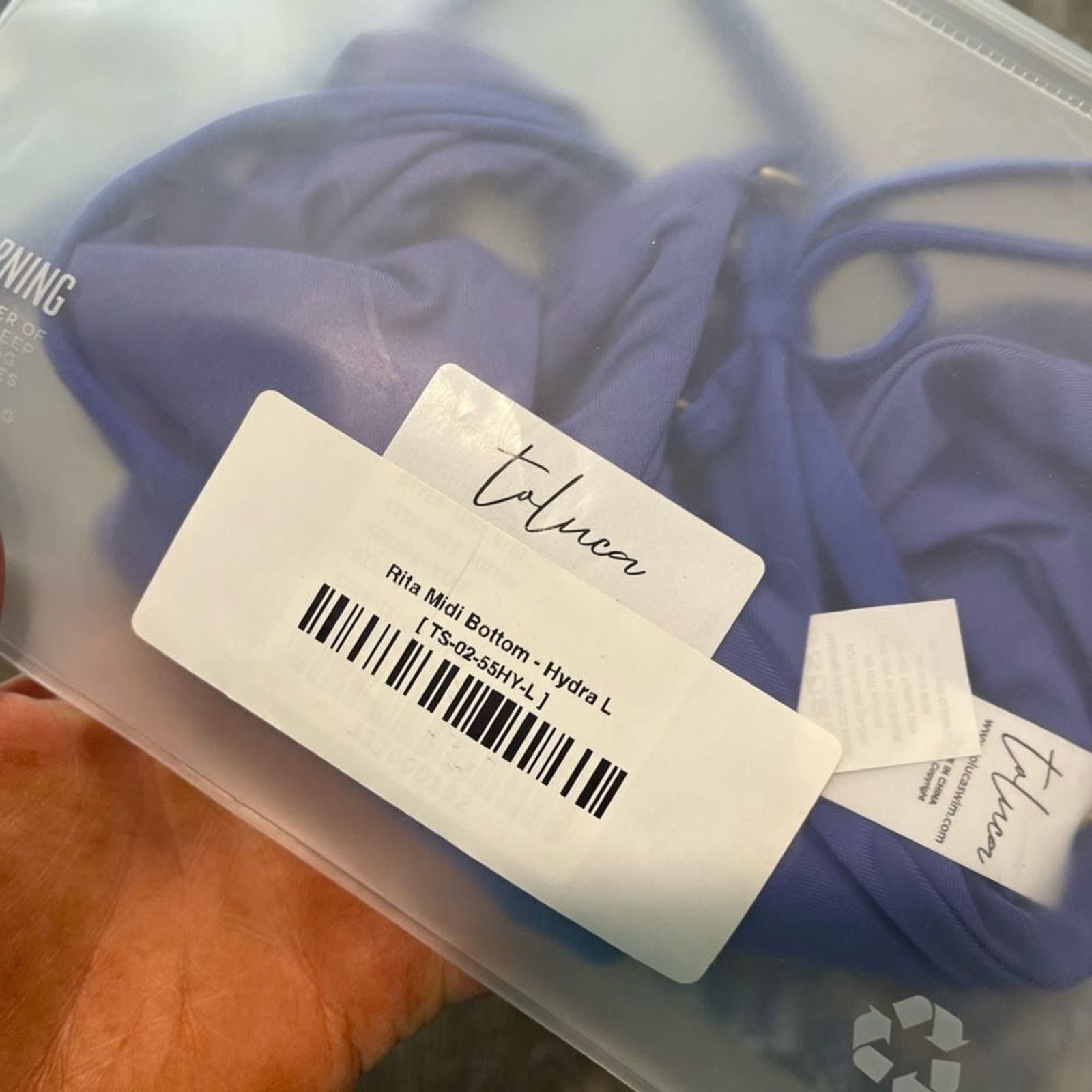 Vintage NWT Toluca Rita Midi Bikini Bottom Hydra Blue Size L Size L / US 10 / IT 46 - 2 Thumbnail