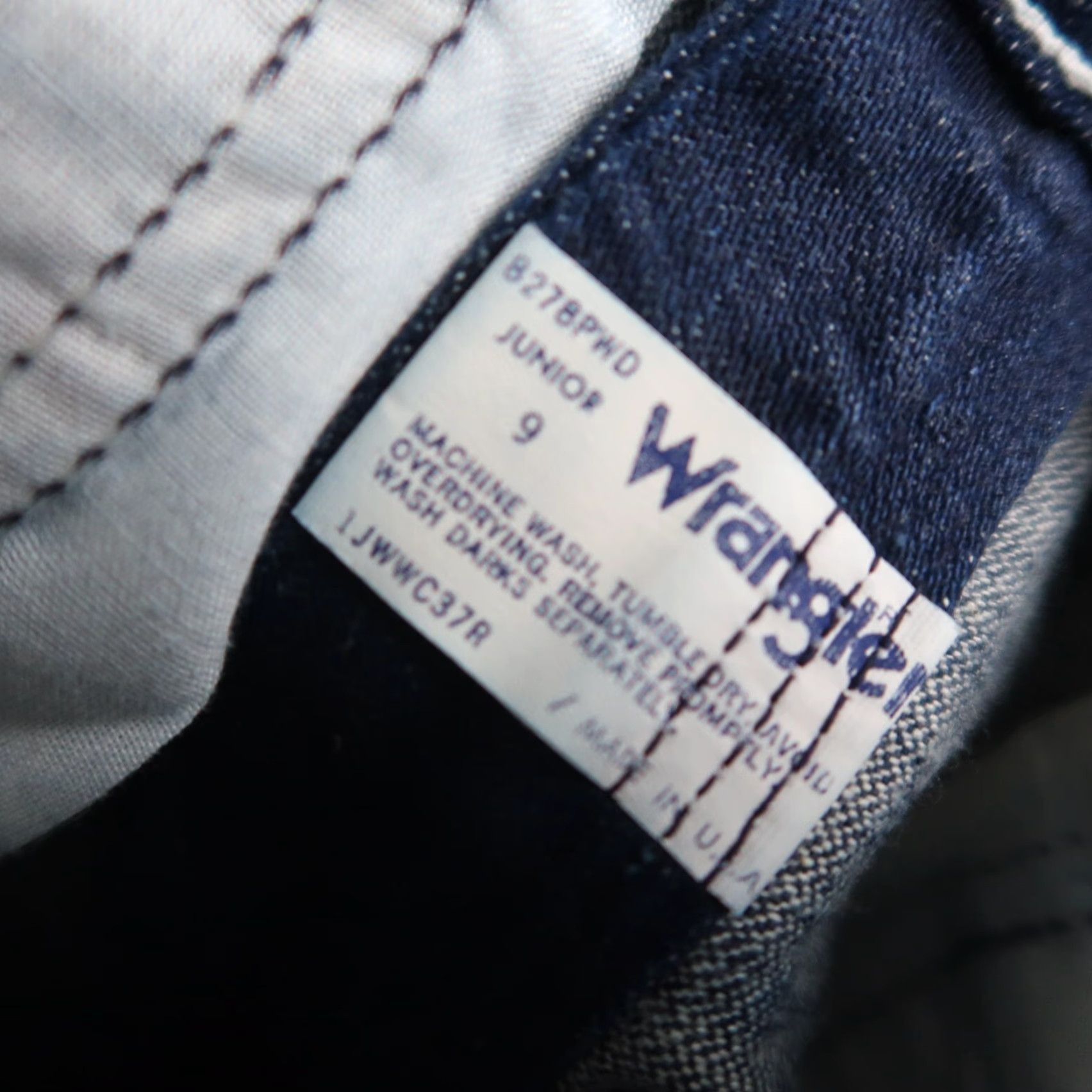 Wrangler VINTAGE Wrangler Women's Jeans 9 High-Rise Denim 80s Cowboy Western Solid Blue Size 30" / US 8 / IT 44 - 6 Thumbnail
