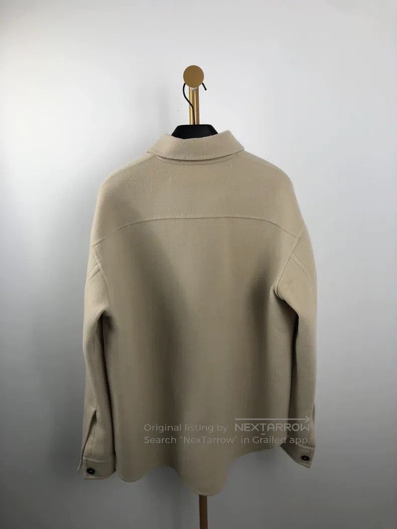 Jil Sander Jil Sander size 38 Khaki Embroidered Logo Wool Coat Size M / US 6-8 / IT 42-44 - 2 Thumbnail
