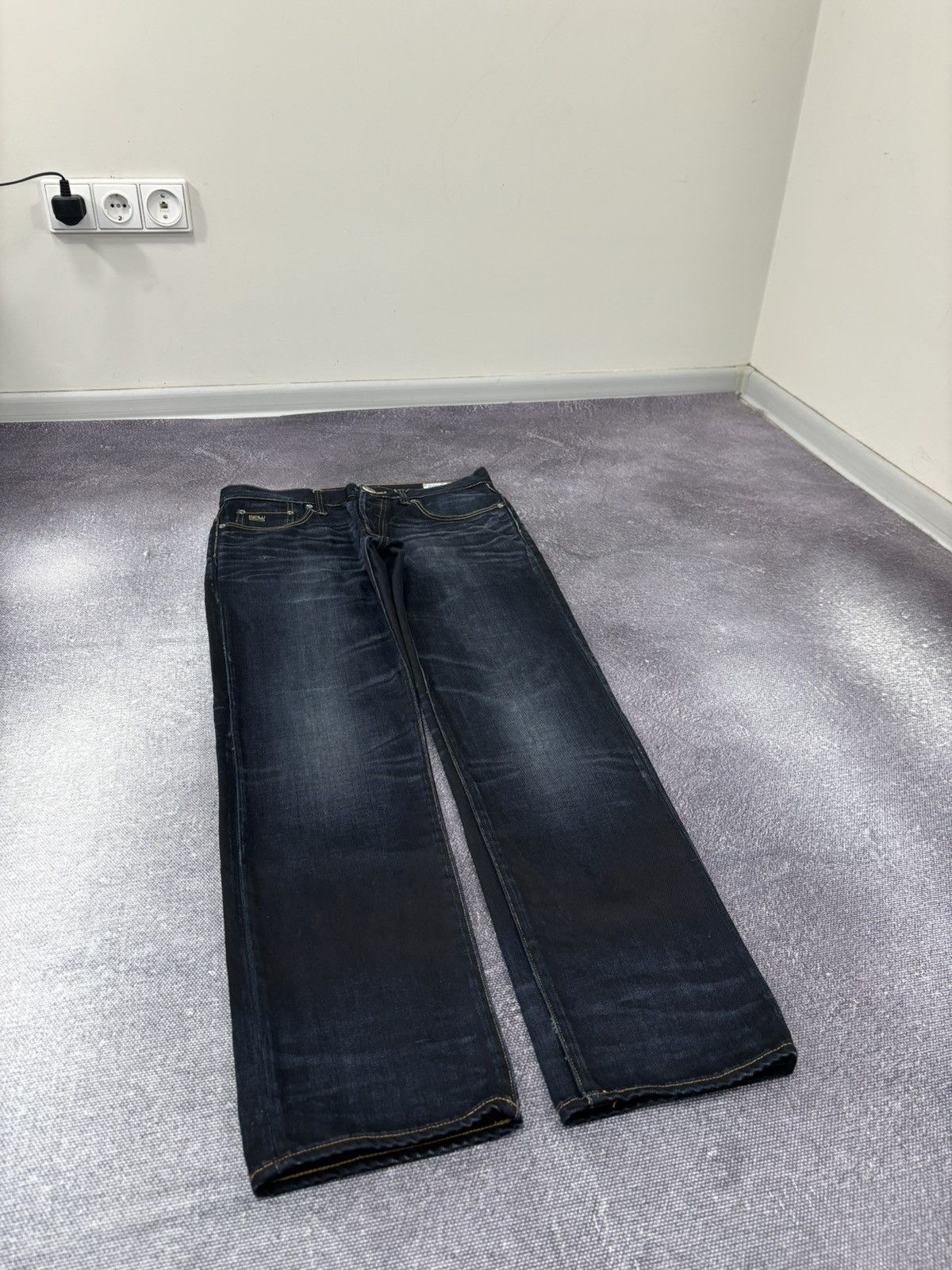 G-Star Vintage G-Star Raw Avant Garde Hype Navy Denim Biker Jeans Size US 33 - 7 Thumbnail