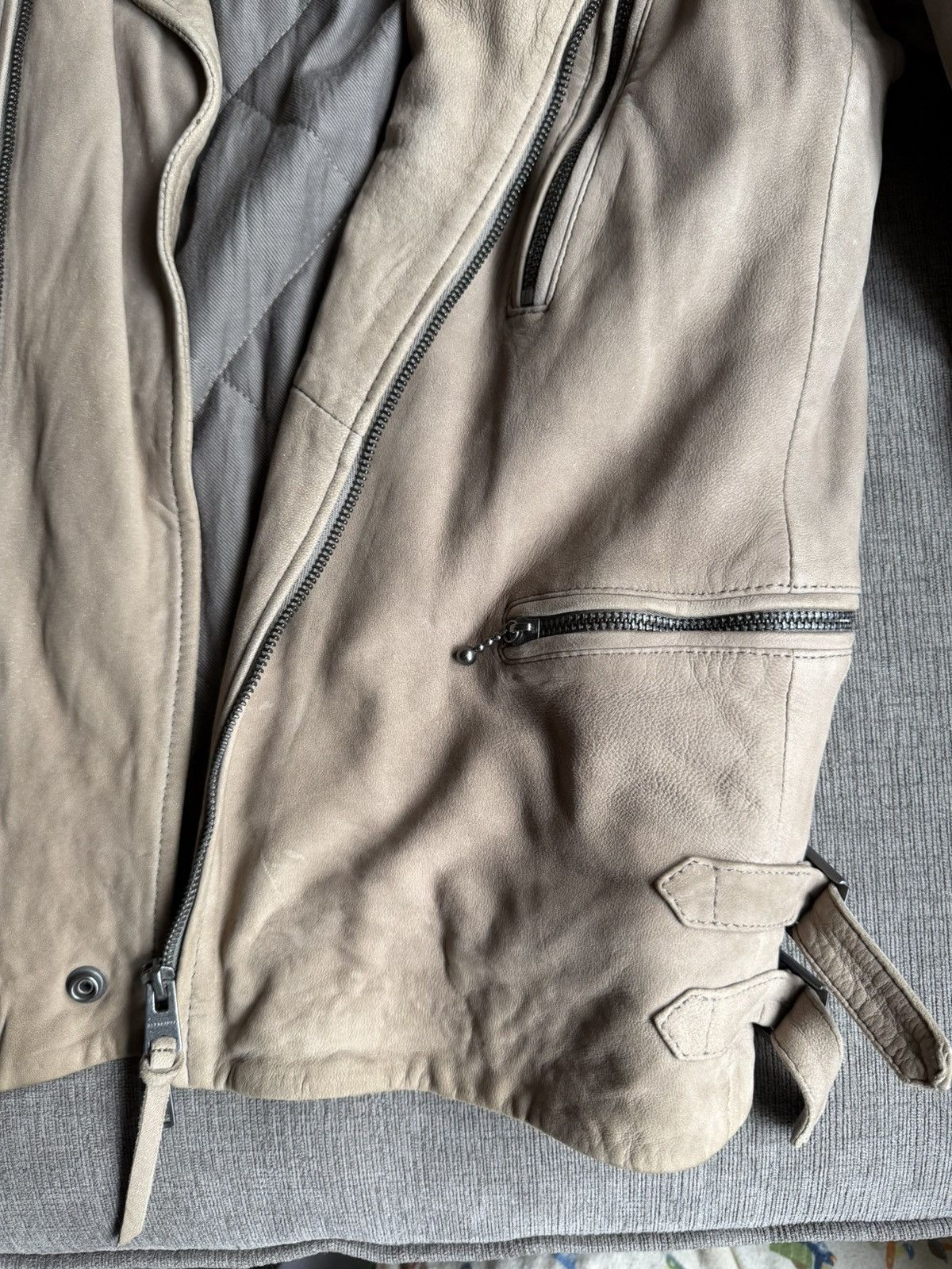 Allsaints Suede Biker Jacket Size US M / EU 48-50 / 2 - 4 Thumbnail
