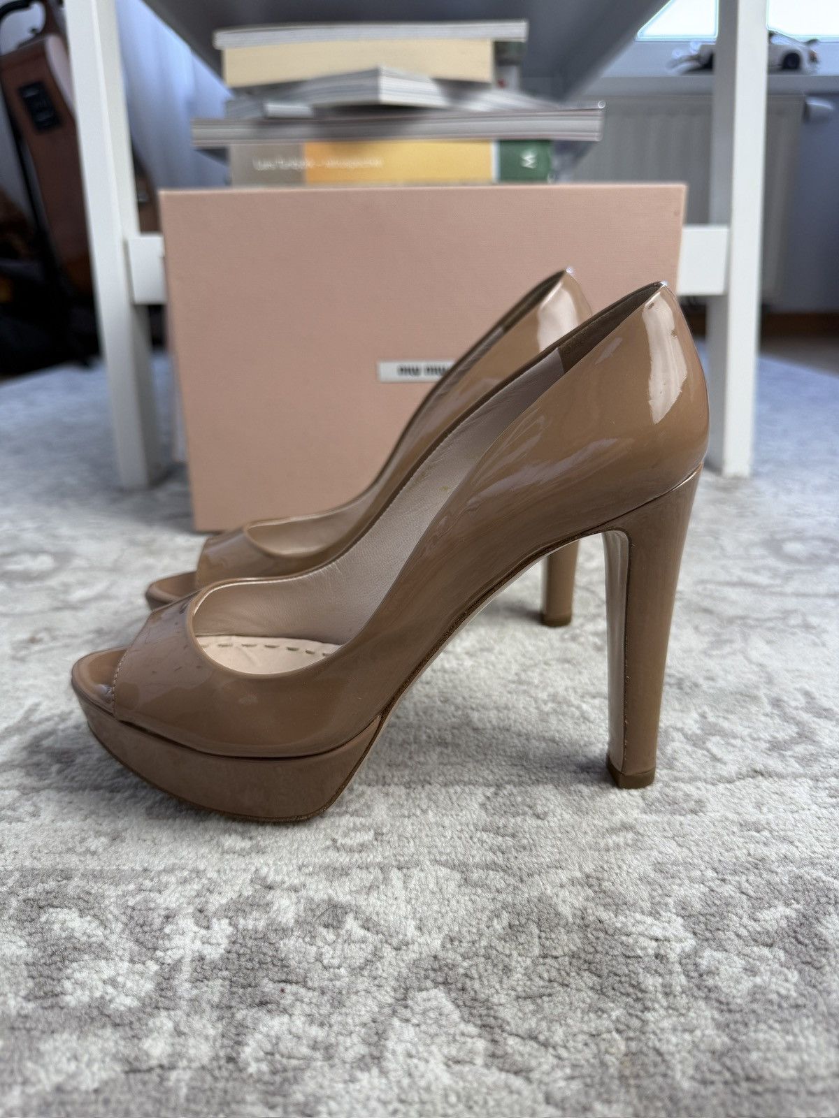 Designer × Miu Miu Miu Miu leather high heels US4.5 designer luxury old money Size US 4.5 / IT 34.5 - 3 Thumbnail