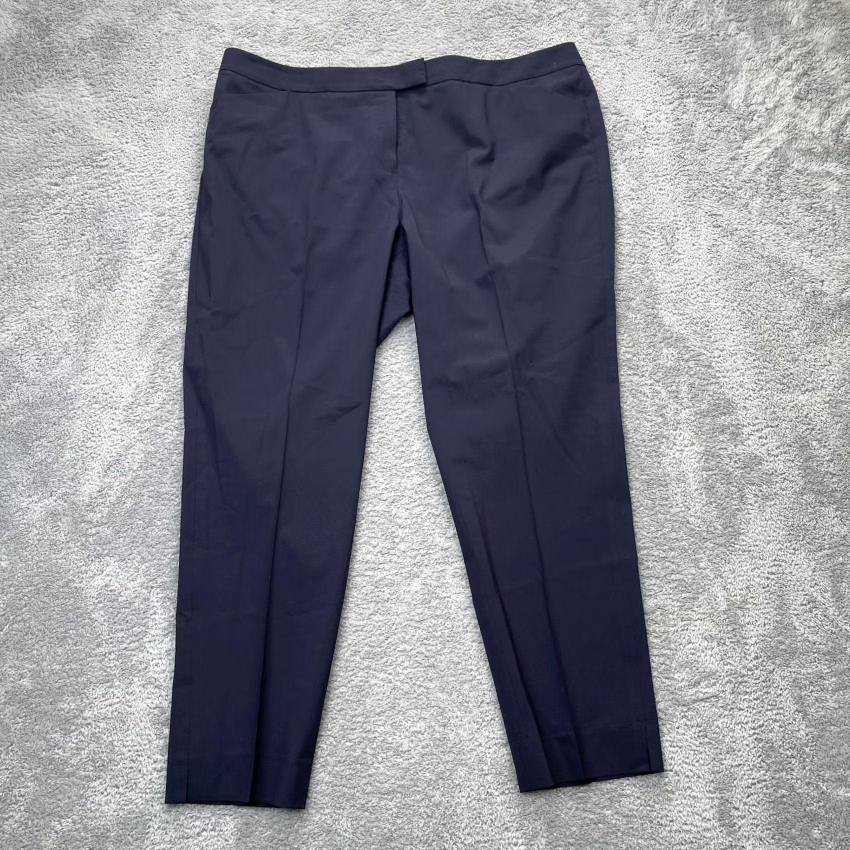 Vintage Lafayette 148 New York Pants Womens 18 Blue Wool Blend Dress Pants Size 28" / US 6 / IT 42 - 2 Thumbnail