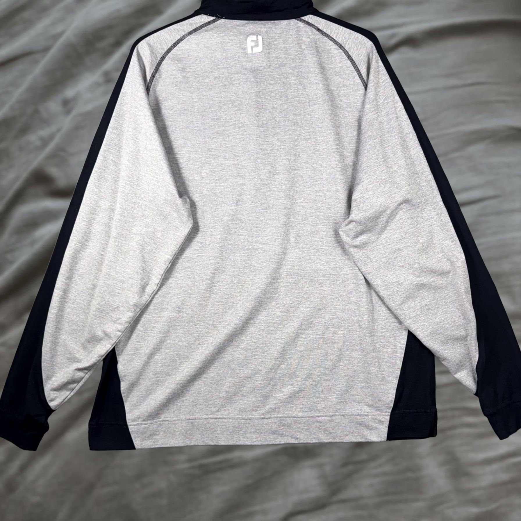 Footjoy FootJoy Pullover Mens XL Gray Black Quarter Zip Long Sleeve Golf Stretch Size US XL / EU 56 / 4 - 1 Thumbnail